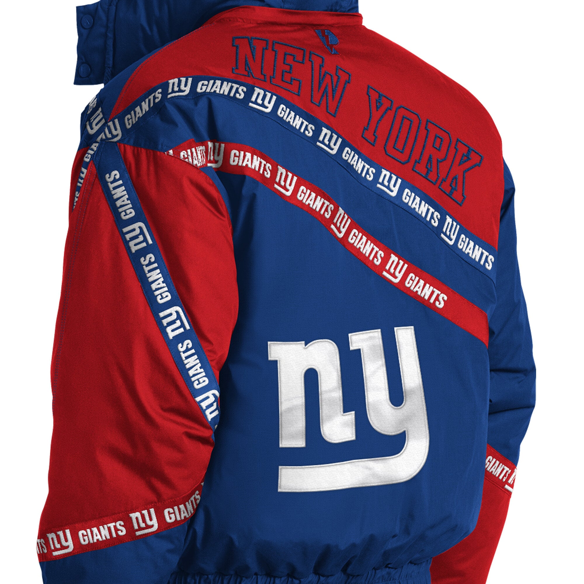 Veste zippée intégrale Pro Player Royal New York Giants pour homme, avec capuche amovible.