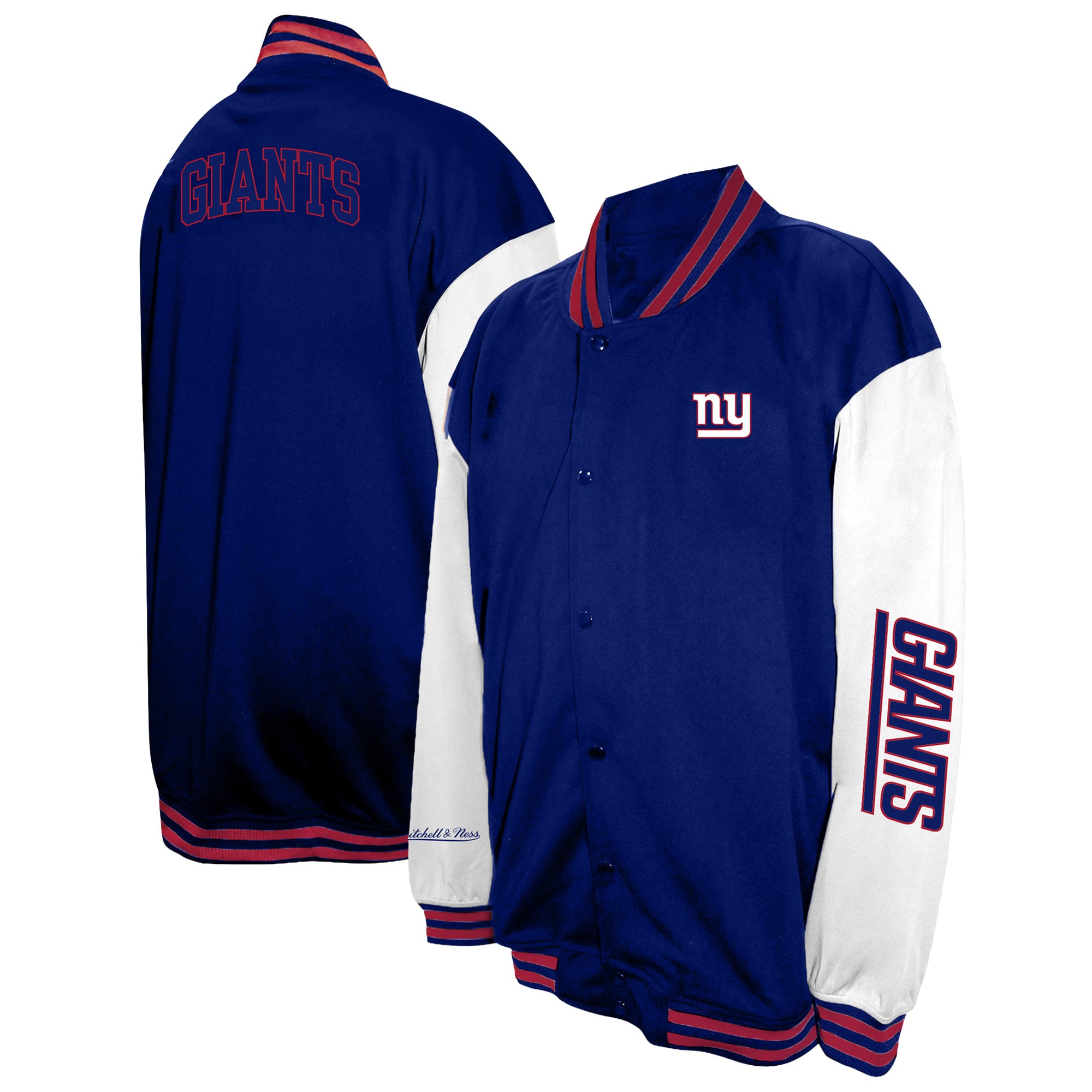 Men's Profile Royal New York Giants Big & Tall Full-Snap Varsity Jacket