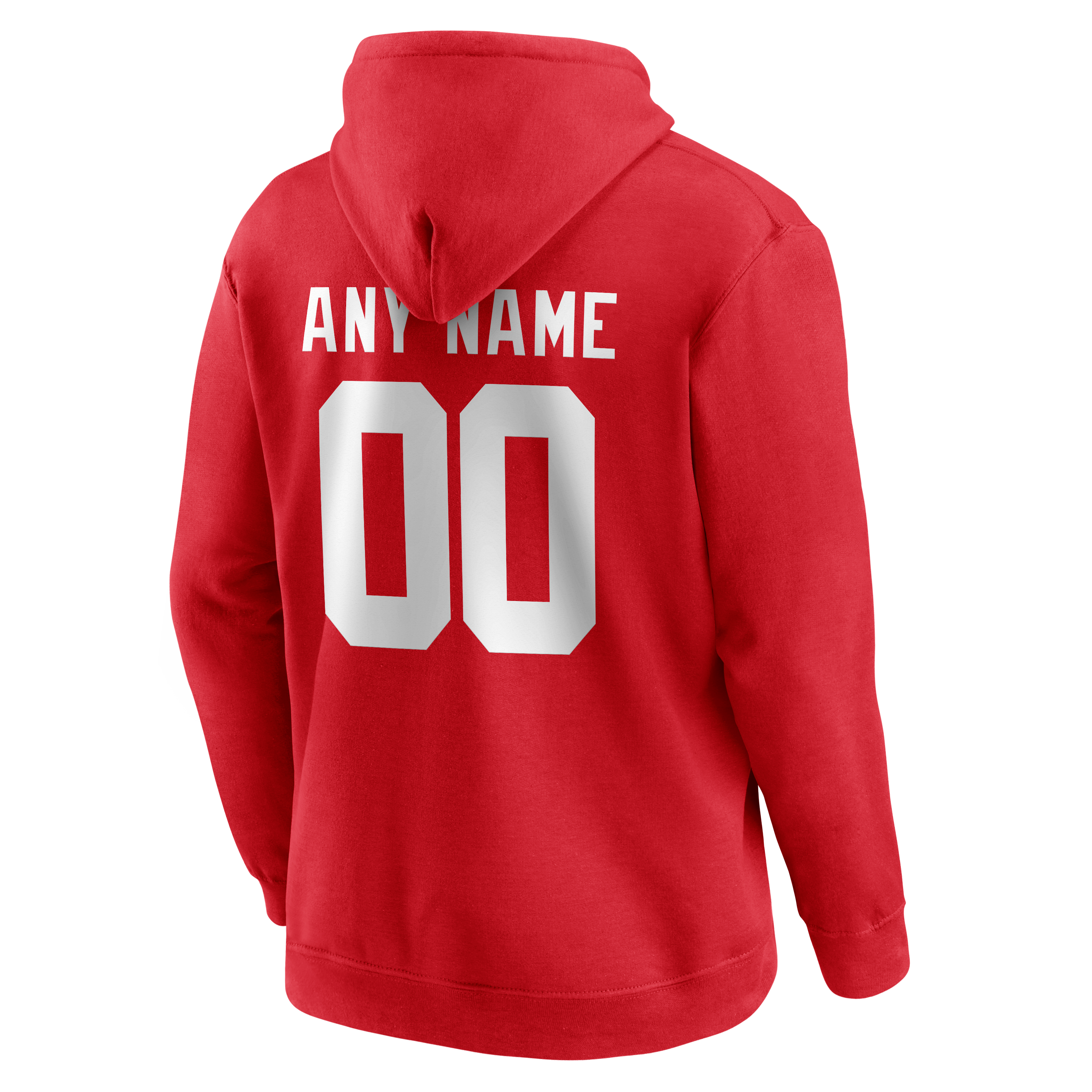 Men's Red New York Giants Team Authentic Personalized Name & Number Hoodie