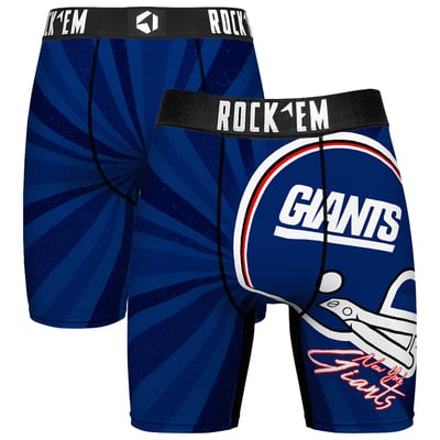  New York Giants Rock Em Throwback Swirl Boxer Briefs - Blue