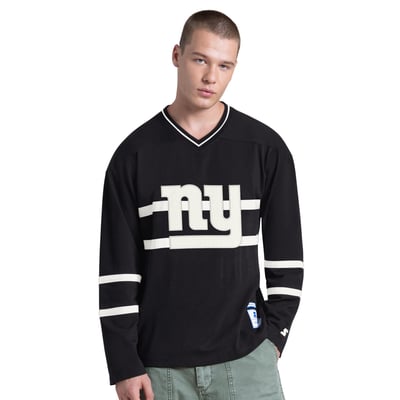New York Giants Starter Lineup Long Sleeve T-Shirt - Black/White