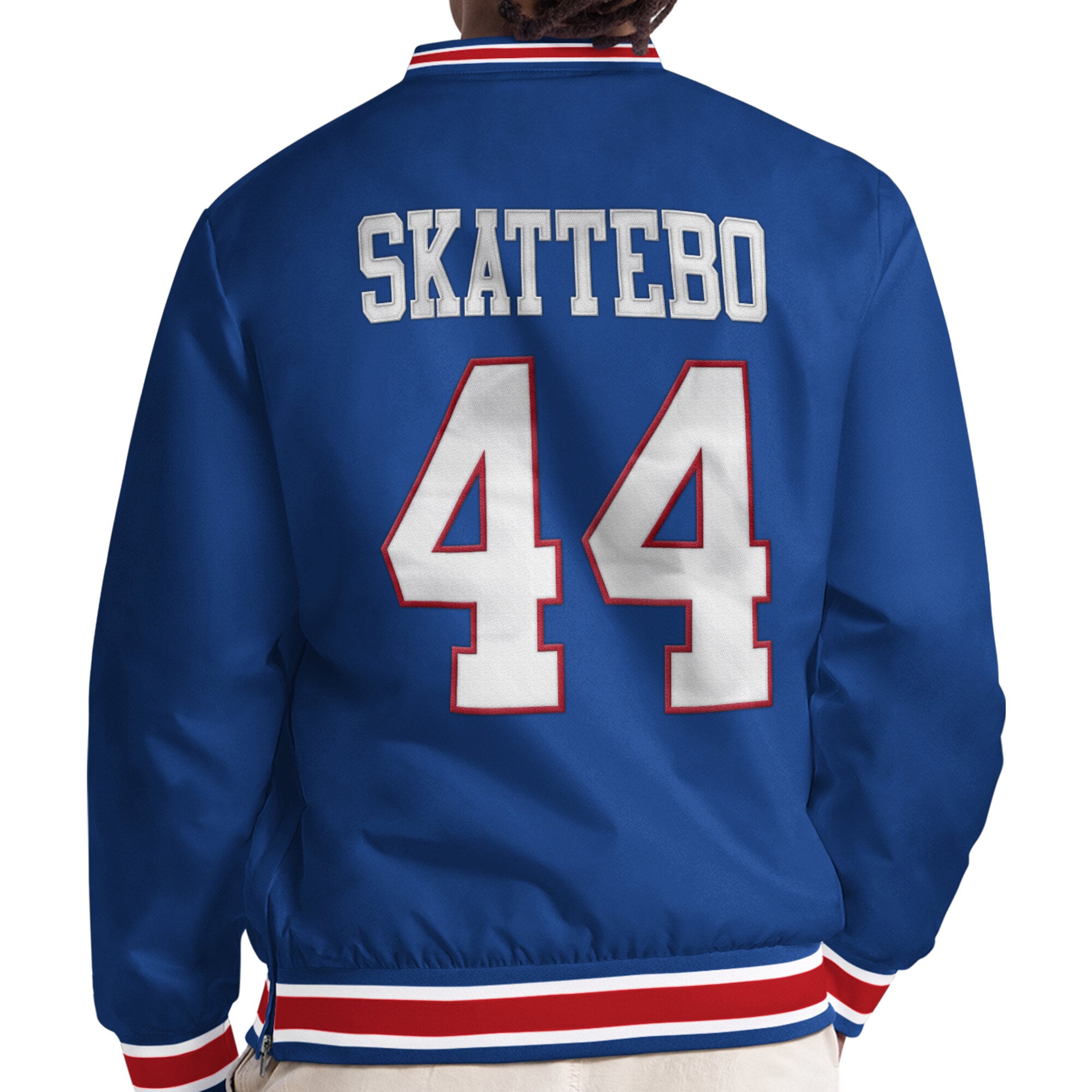 Pull à col en V Starter Cam Skattebo Royal New York Giants pour homme
