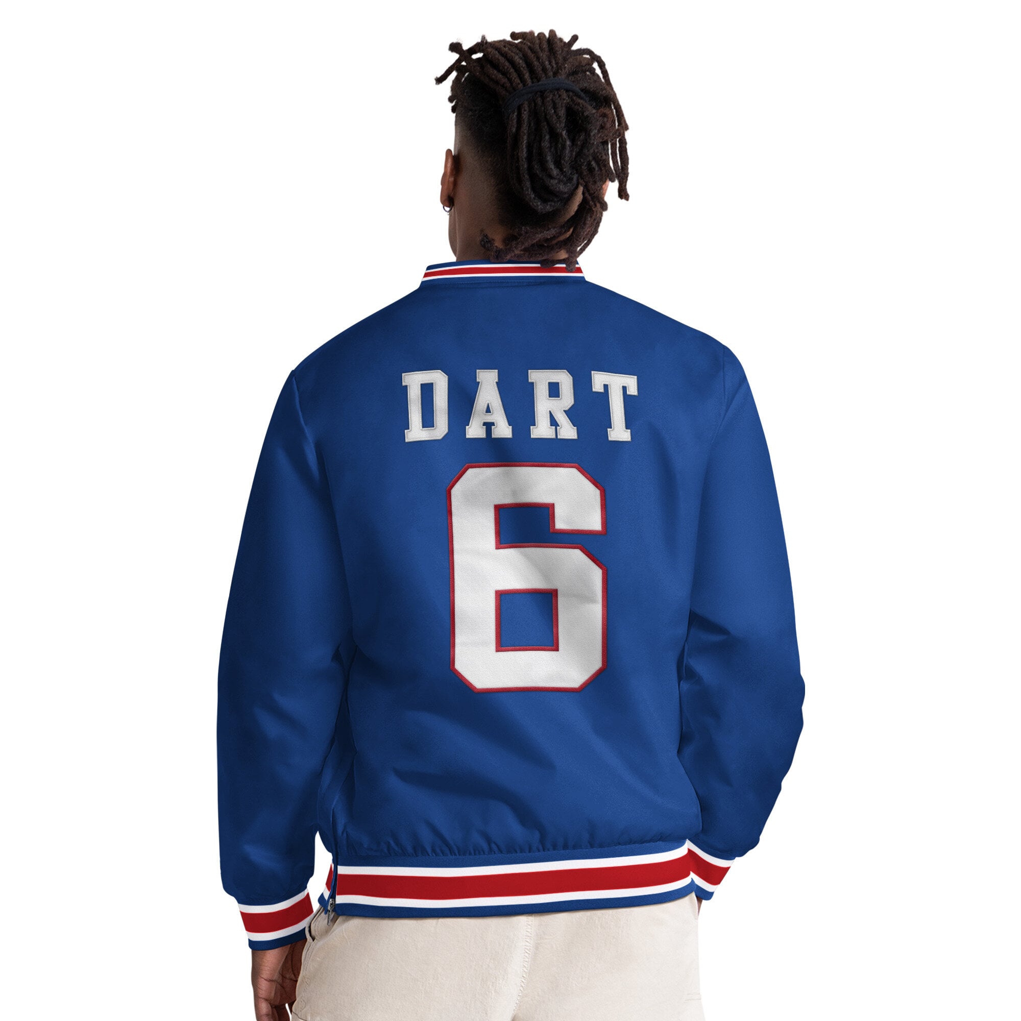 Pull à col en V Starter Jaxson Dart Royal New York Giants pour homme