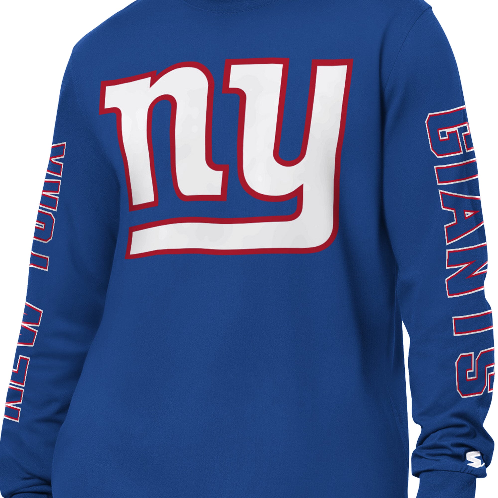 T-shirt à manches longues Starter Royal New York Giants Clutch Hit II pour homme