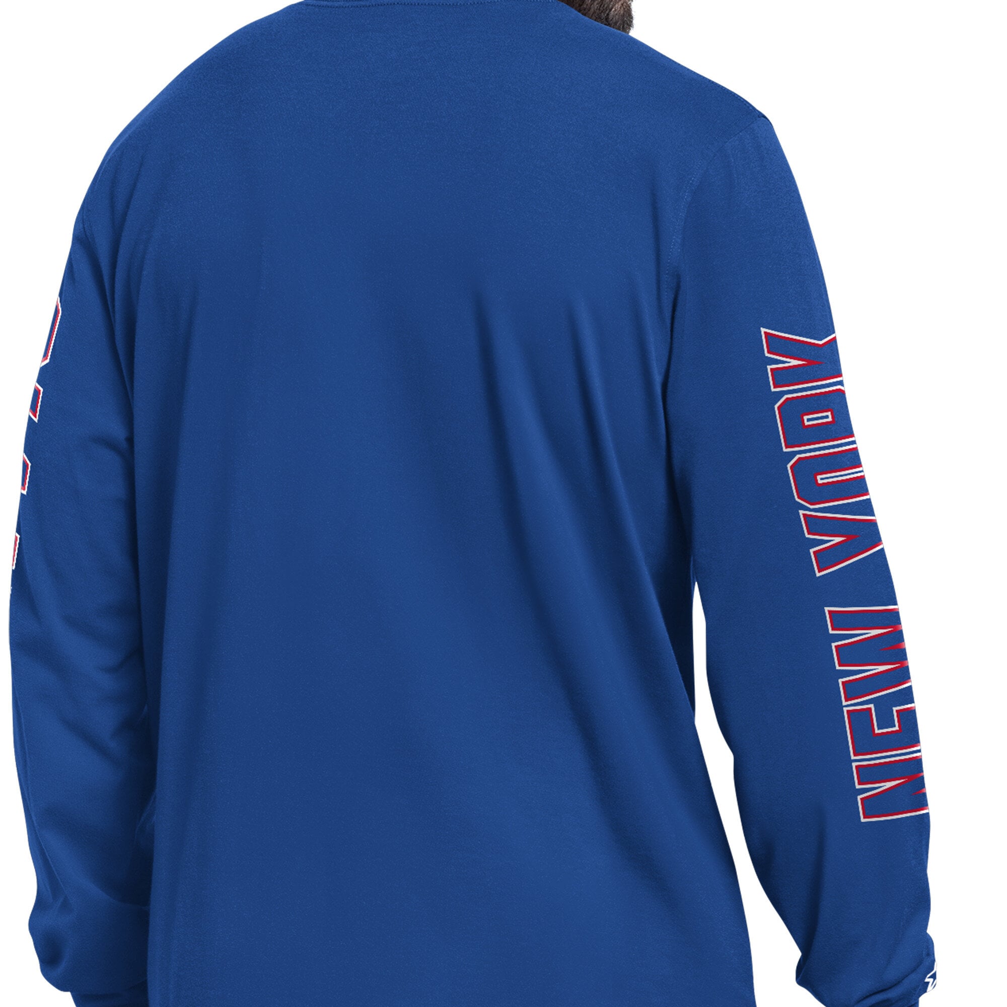 T-shirt à manches longues Starter Royal New York Giants Clutch Hit II pour homme