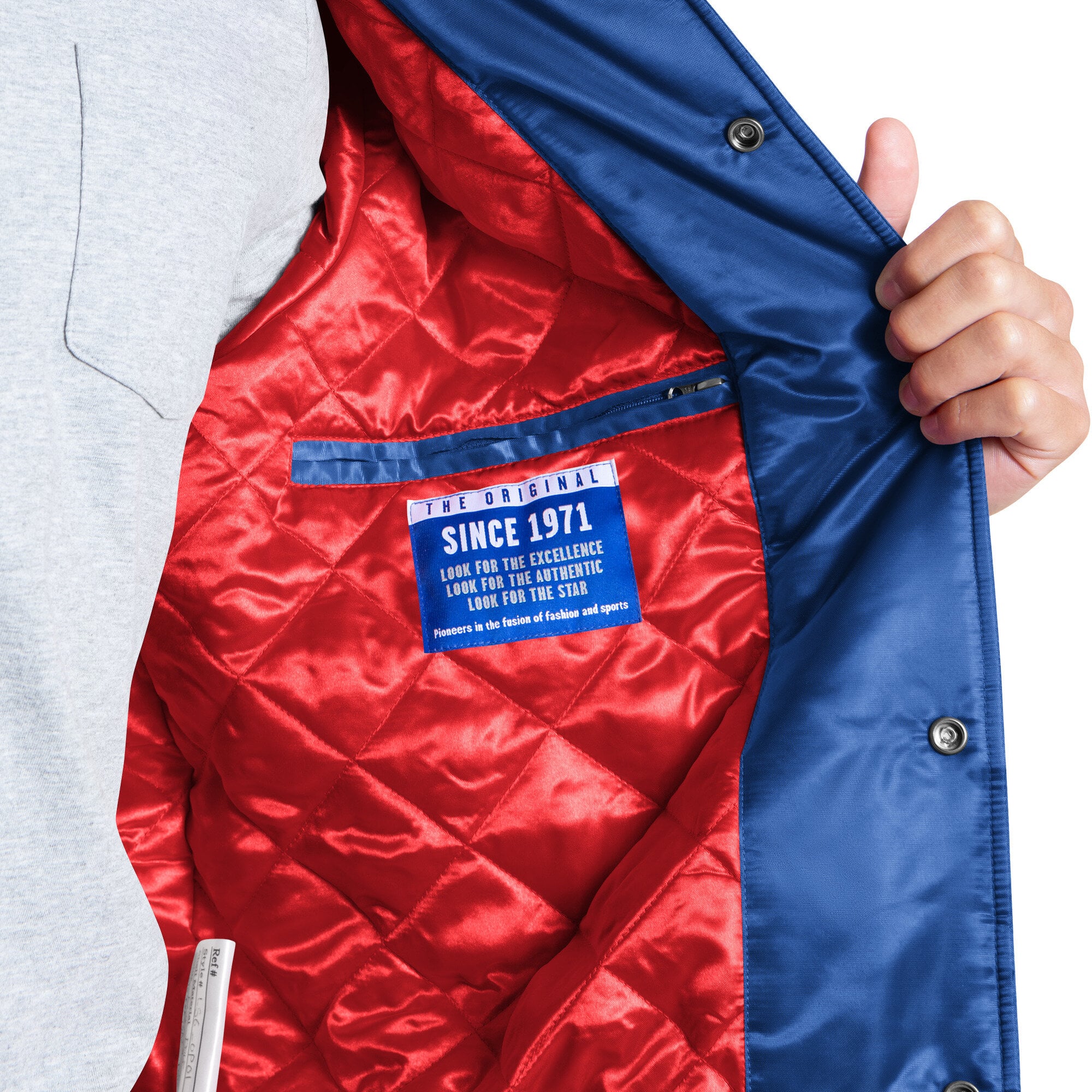 Veste universitaire Starter Royal New York Giants Courtside à boutons-pression pour homme