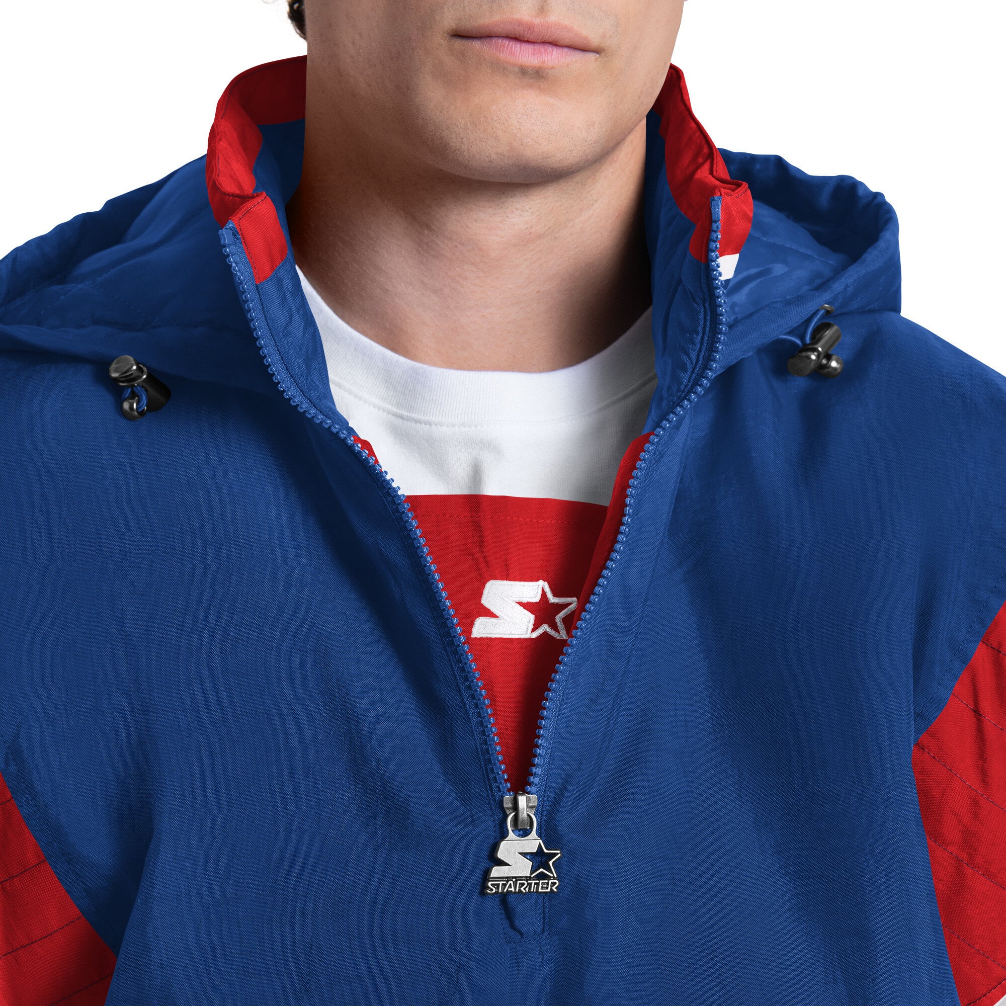 Veste à capuche demi-zip Starter Royal New York Giants pour homme