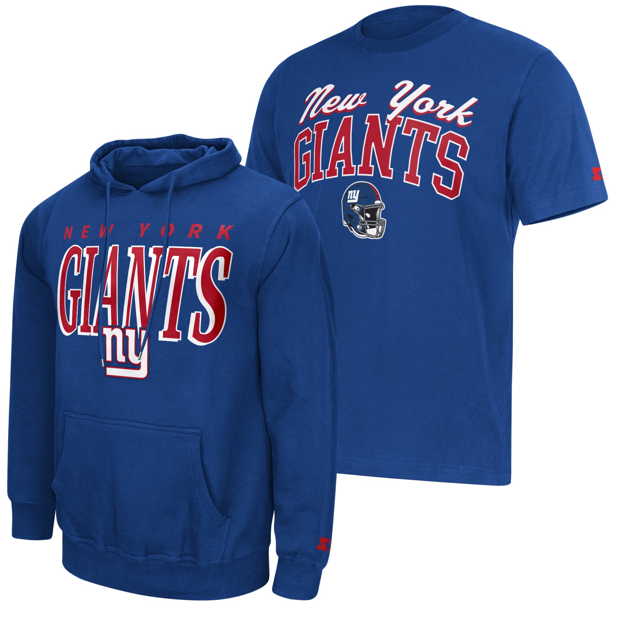 Ensemble t-shirt et sweat à capuche Starter Royal New York Giants pour homme