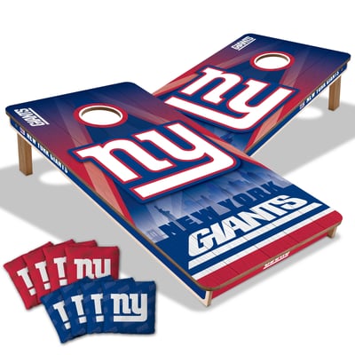 New York Giants 2' x 4' City Scape Wood Cornhole Game with Bags