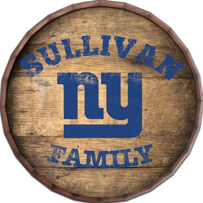 New York Giants 24" Personalized Barrel Top