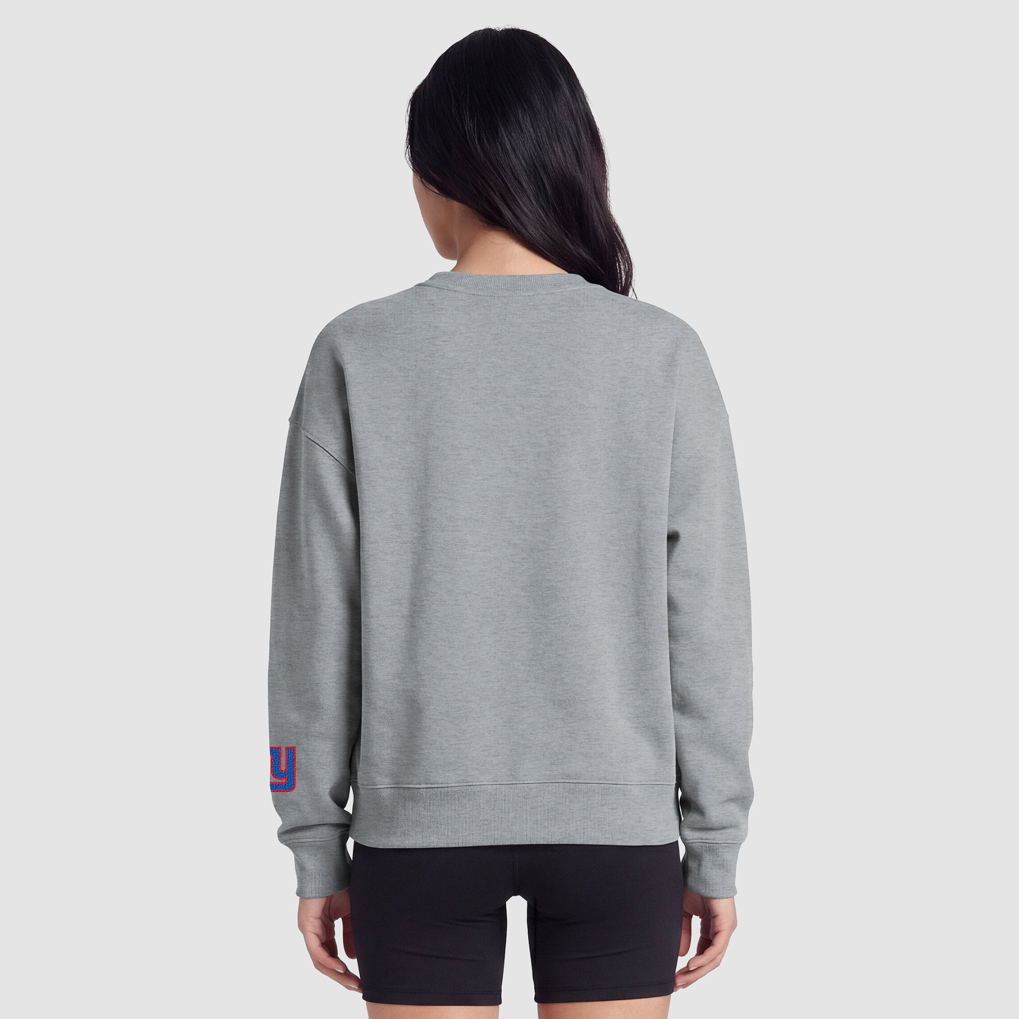 Sweat-shirt à doublure contrastée pour femme, New York Giants Champion - Gris chiné