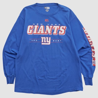 New York Giants NFL 2010s Long Sleeve T-shirt - Blue - M by Fanatics Real Vintage
