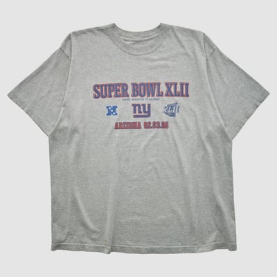 New York Giants Reebok 2008 T-shirt - Heather Gray - XL by Fanatics Real Vintage
