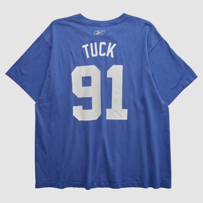 New York Giants Reebok 2010s T-shirt - Blue - 2XL by Fanatics Real Vintage
