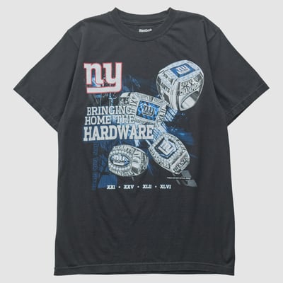 New York Giants Reebok 2012 T-shirt - Black - S by Fanatics Real Vintage