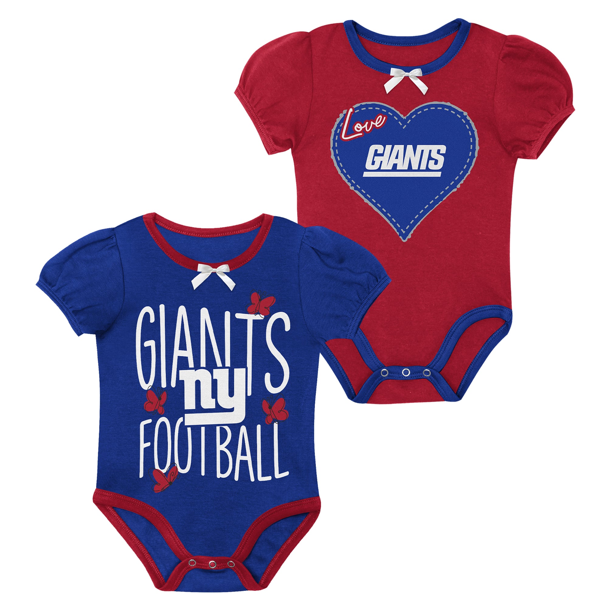 Ensemble body deux pièces Outerstuff Royal/Rouge New York Giants Star Power pour nouveau-né et nourrisson