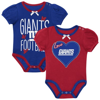 New York Giants Outerstuff Newborn & Infant Star Power Two-Piece Bodysuit Set - Royal/Red