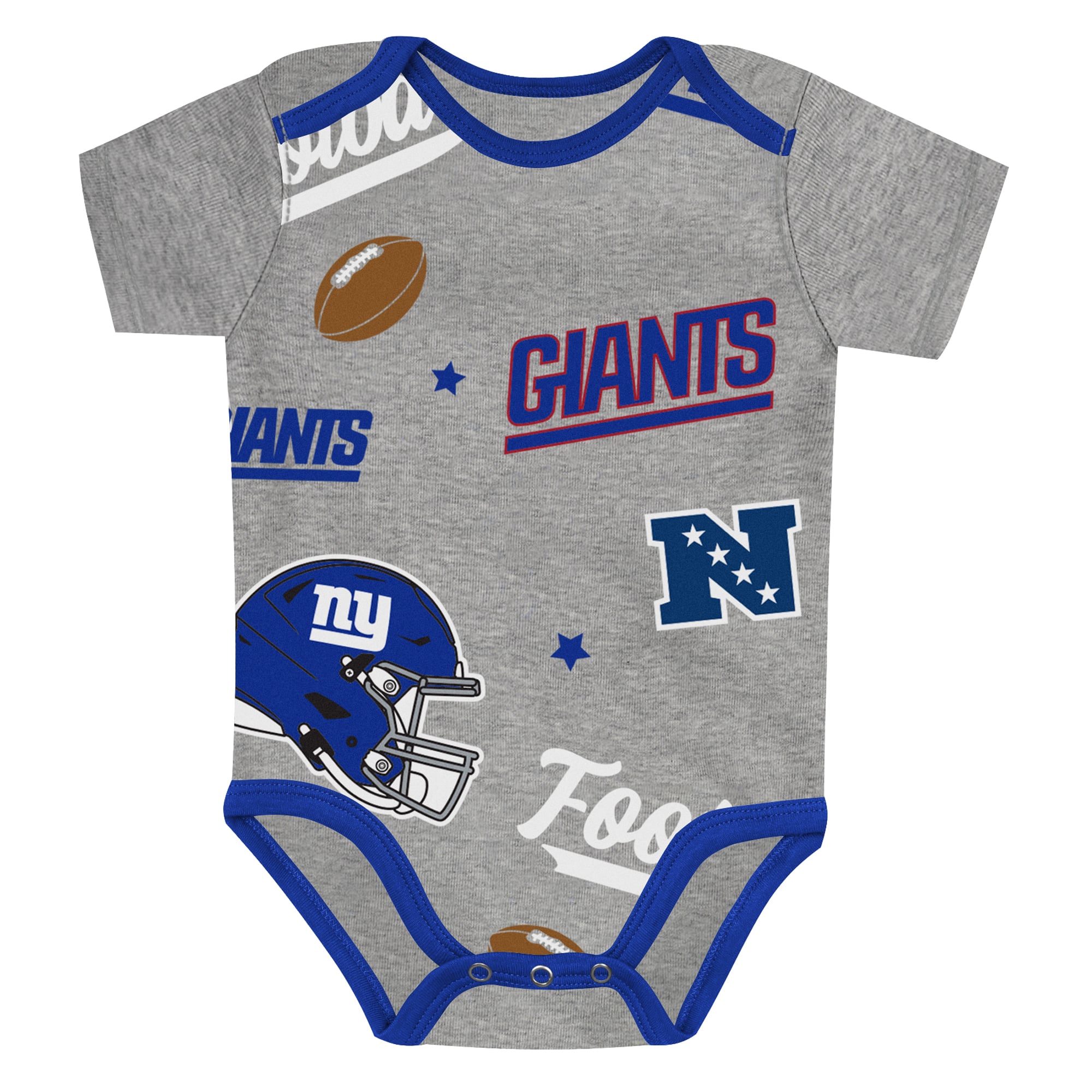 Newborn Outerstuff New York Giants First Round Pick Three-Piece Bodysuit Set