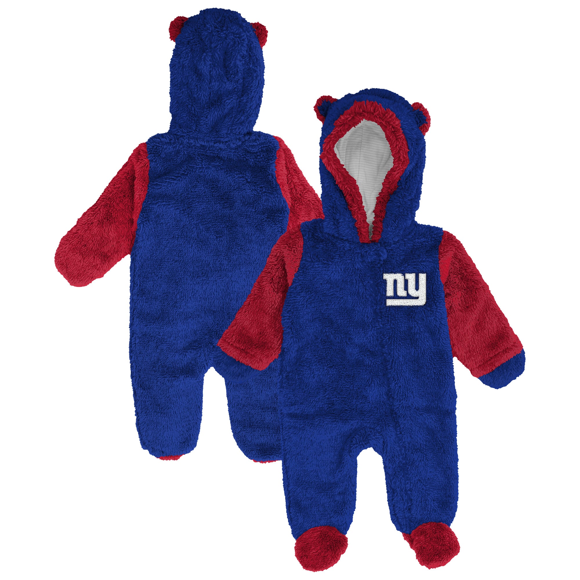 Grenouillère en polaire à fermeture éclair intégrale Outerstuff Royal New York Giants pour nouveau-né