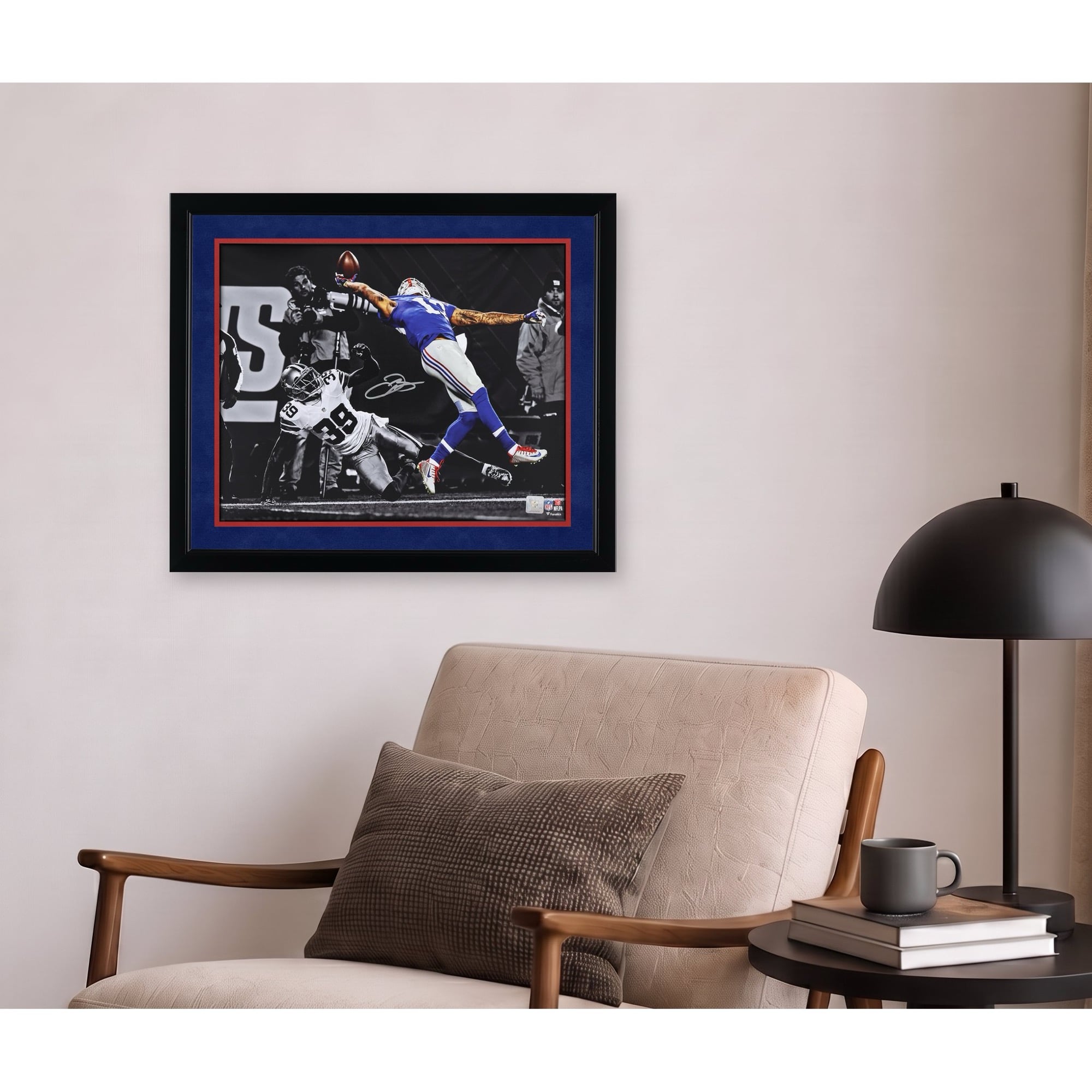 Odell Beckham Jr. New York Giants Autographed 16" x 20" One-Handed Catch Spotlight Photograph