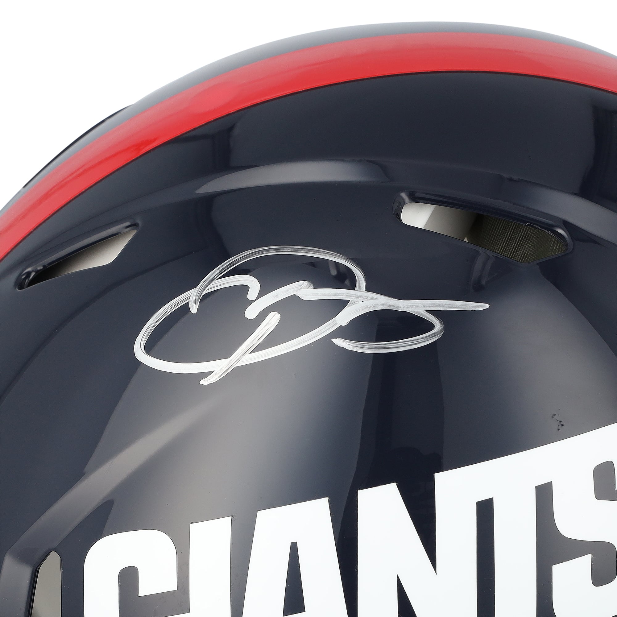 Casque Riddell Speed ​​Authentic rétro 1980-1999 autographié par Odell Beckham Jr. des Giants de New York