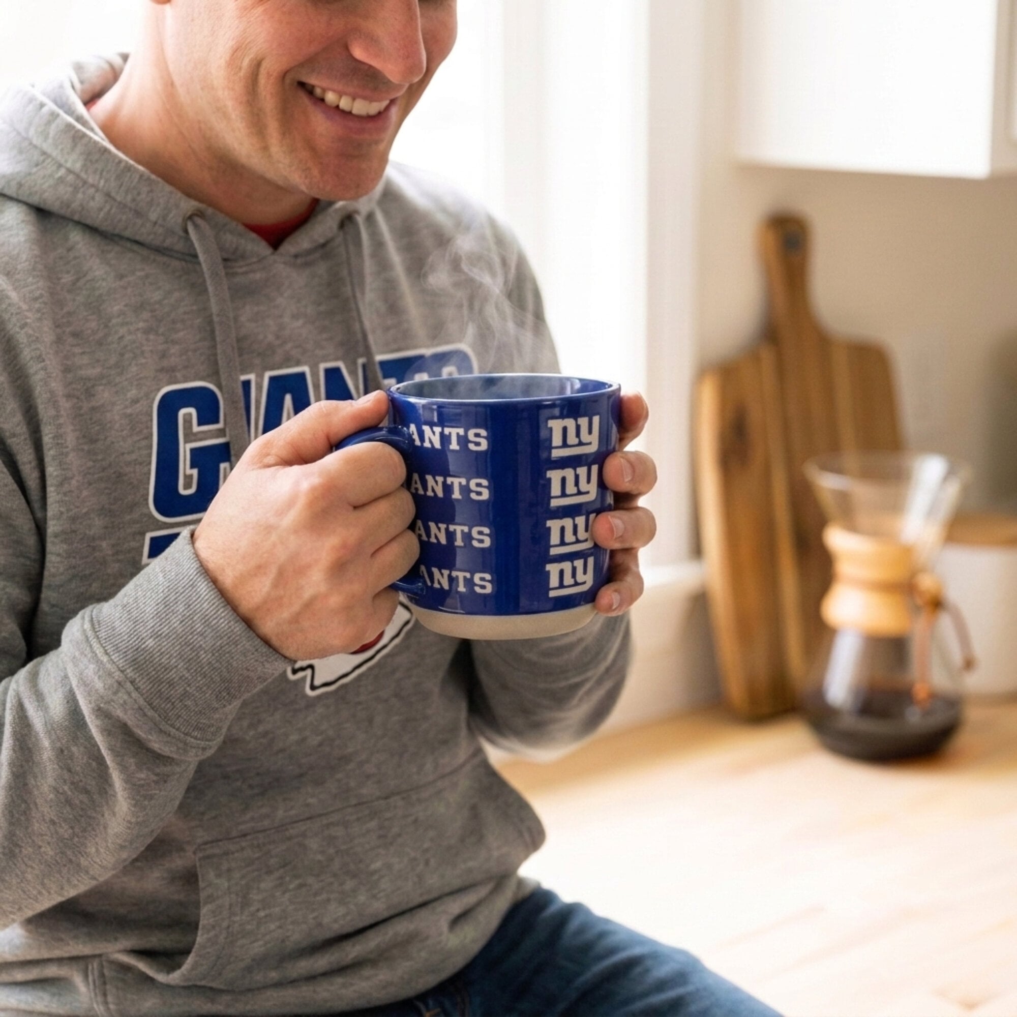 Mug Pegasus New York Giants 17 oz, logo ton sur ton, finition sablée