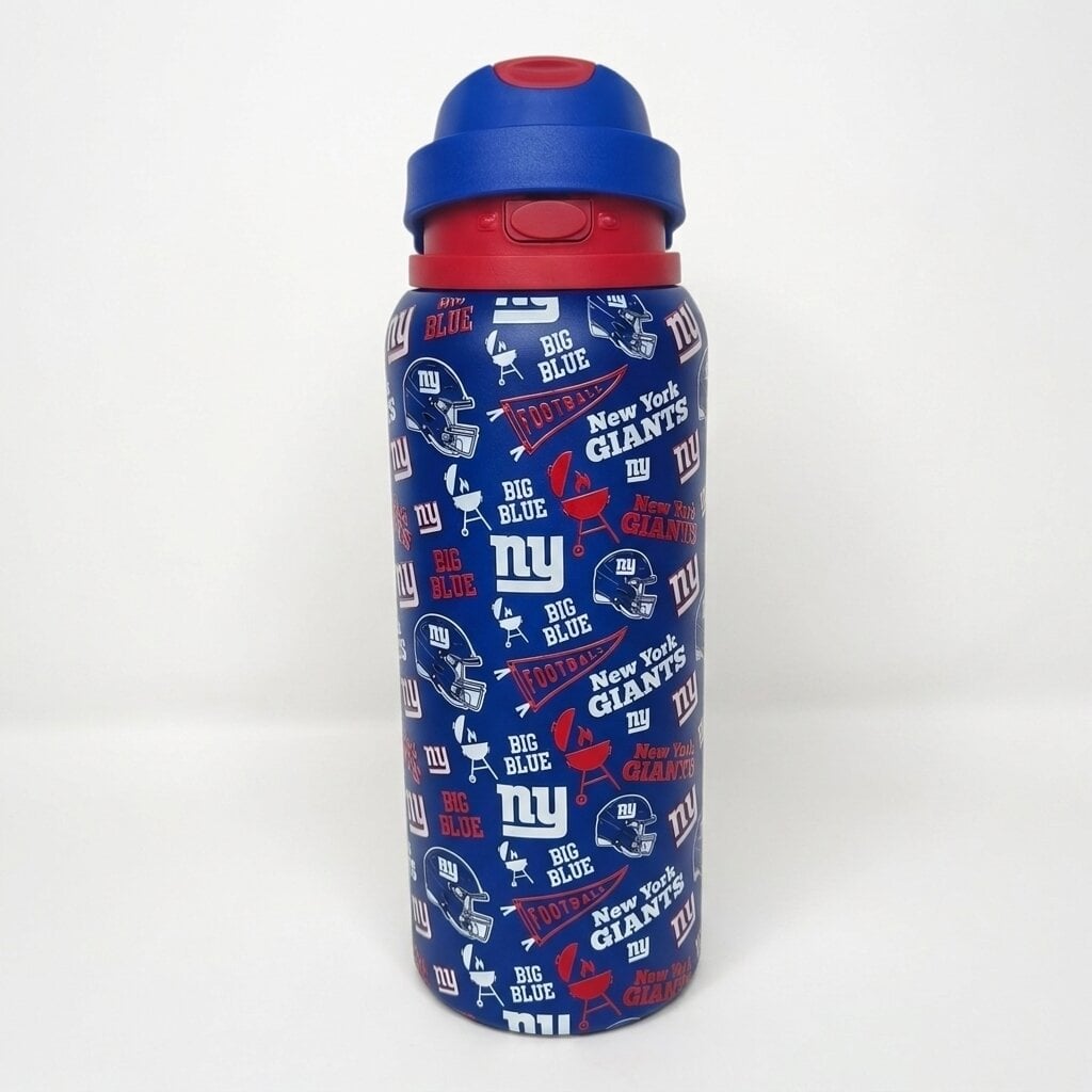 Gourde Pegasus New York Giants 32 oz en acier inoxydable ProPress avec fanion pour les jours de match