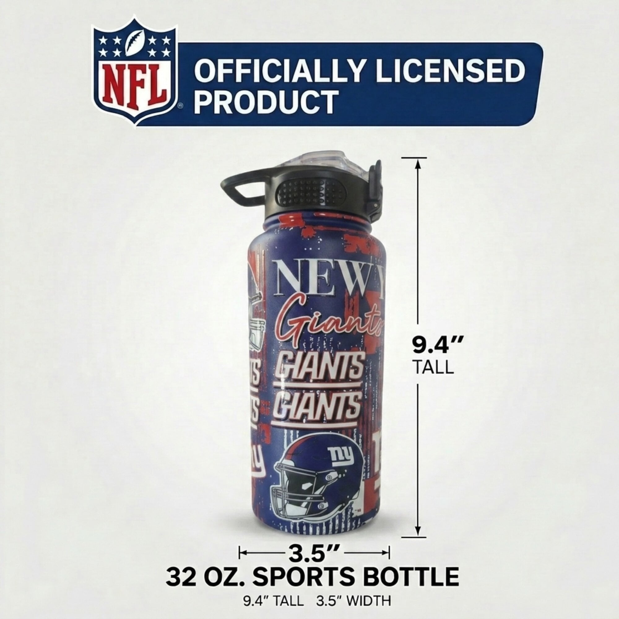Pegasus New York Giants 32oz. Home Field Mashup Stainless Steel ProPress Water Bottle