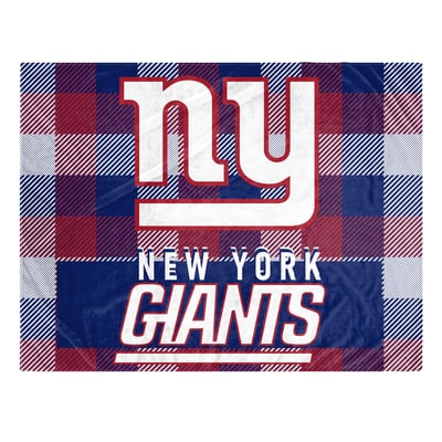 New York Giants Pegasus Fan-mily Bold Plaid Oversized 60" x 90" Ultra Cozy Blanket