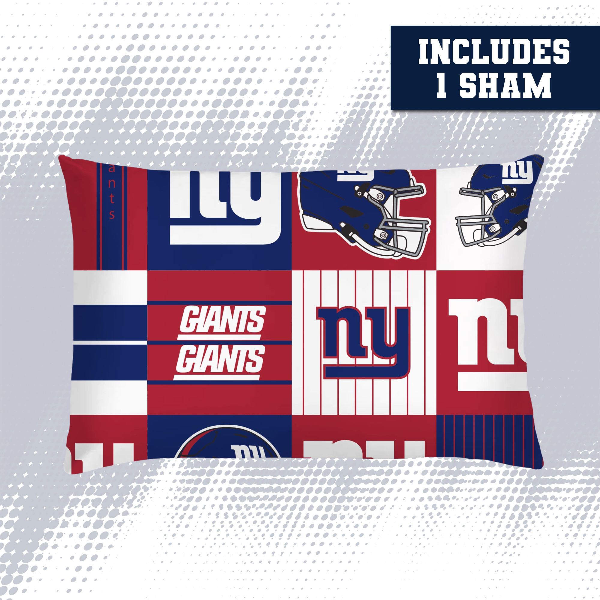 Pegasus New York Giants Patchwork Plaid Two-Piece Twin/Twin XL Bed in a Bag Set