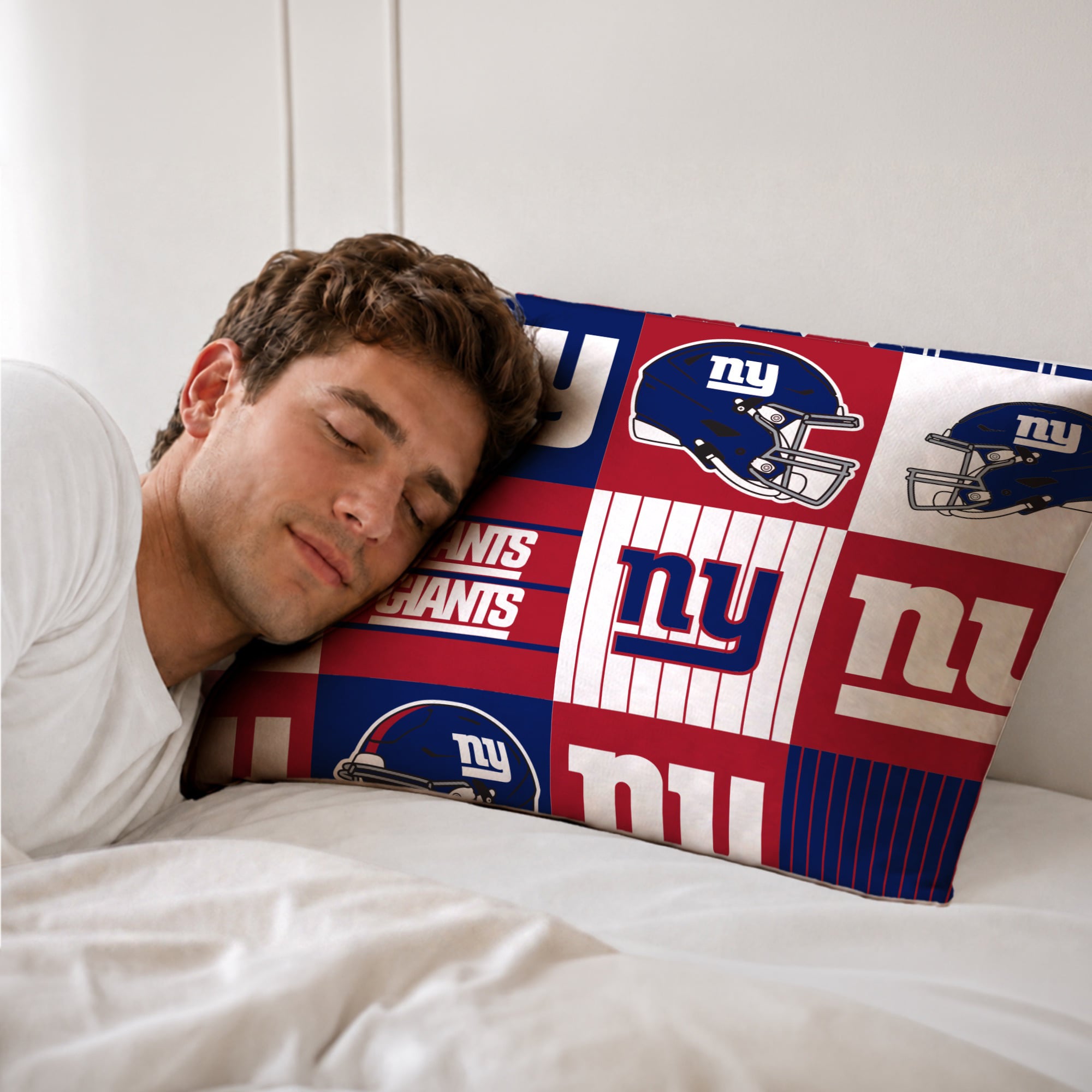 Pegasus New York Giants Patchwork Plaid Two-Piece Twin/Twin XL Bed in a Bag Set