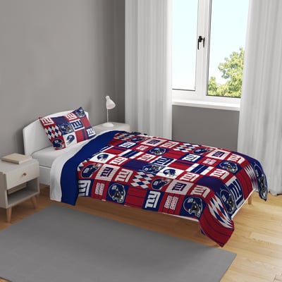New York Giants Pegasus Patchwork Plaid Two-Piece Twin/Twin XL Bed in a Bag Set