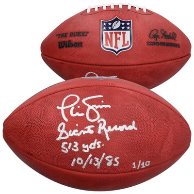 Phil Simms New York Giants Autographed Fanatics Authentic Duke Full Color Football with Multiple Inscriptions - Limited Edition #1/10