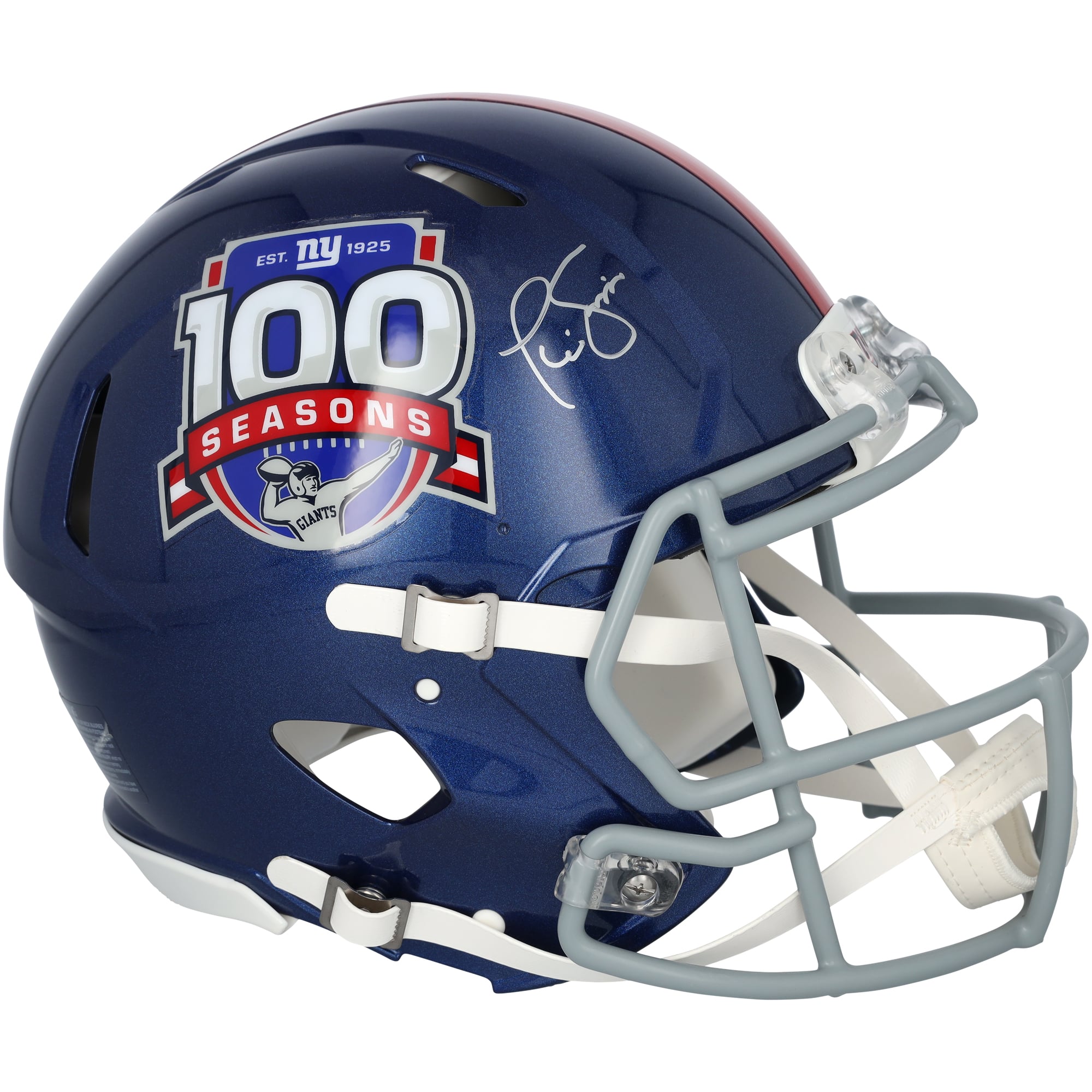 Phil Simms New York Giants Autographed Riddell 100th Season Speed Authentic Helmet