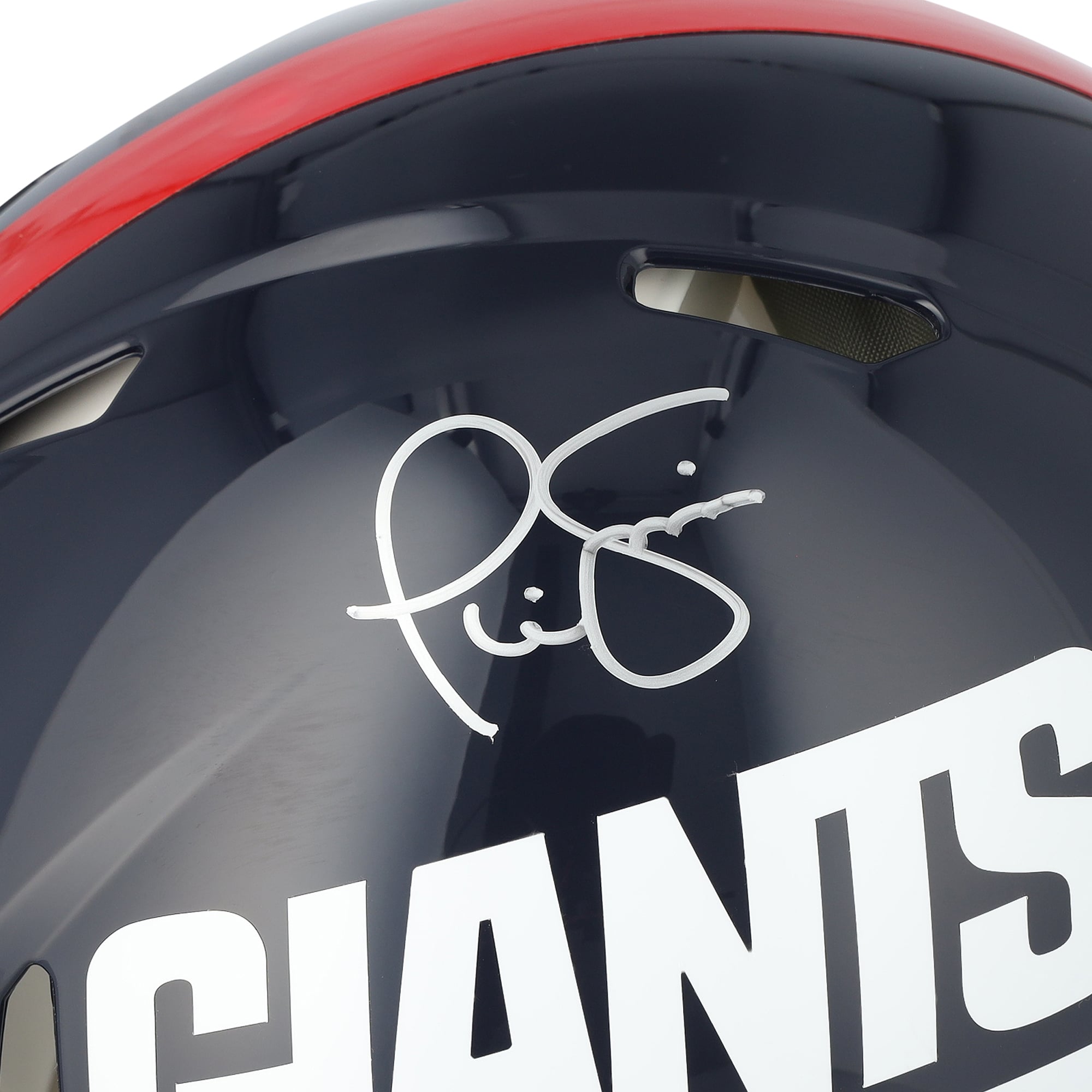 Casque Riddell Speed ​​Authentic rétro 1980-1999 autographié par Phil Simms des Giants de New York