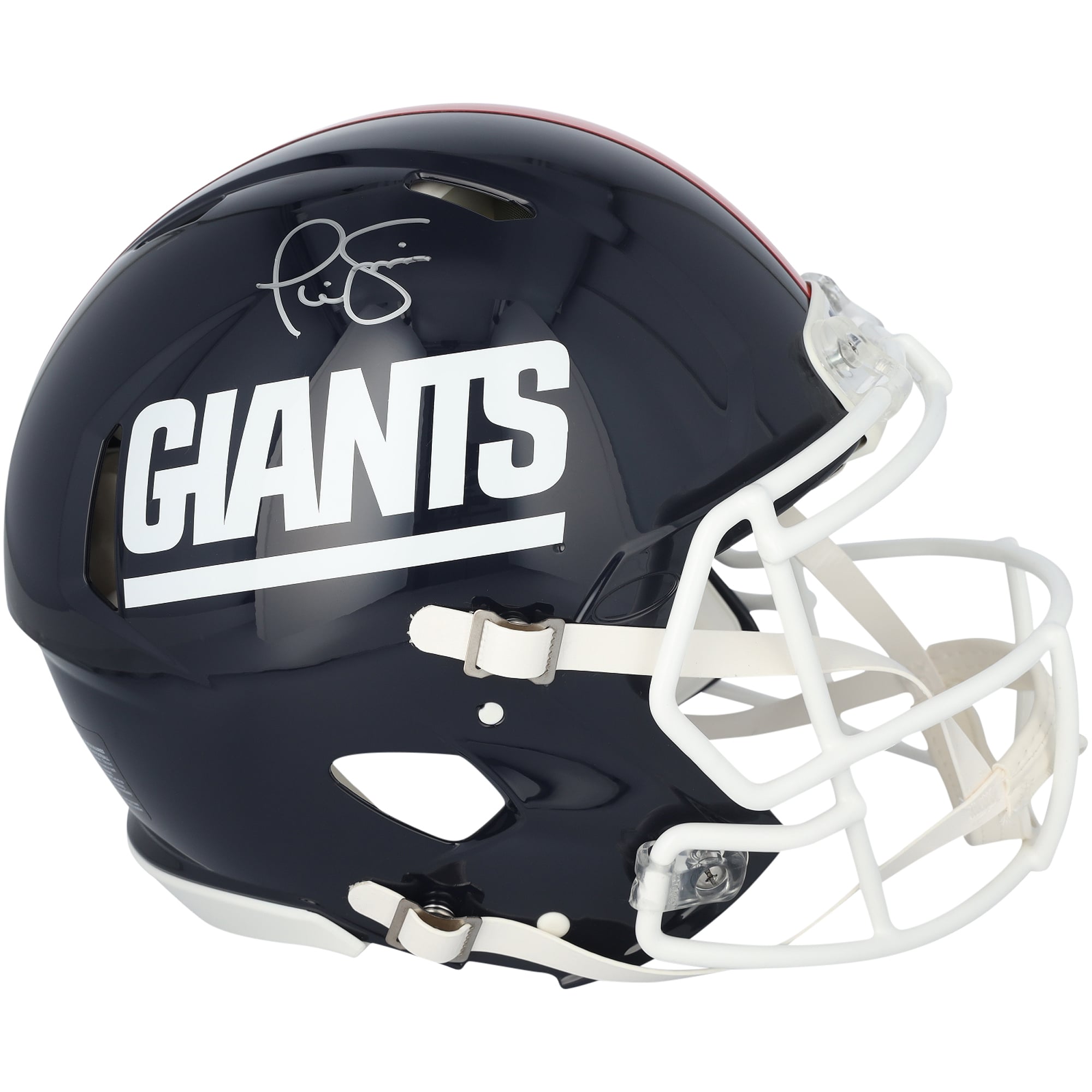 Casque Riddell Speed ​​Authentic rétro 1980-1999 autographié par Phil Simms des Giants de New York