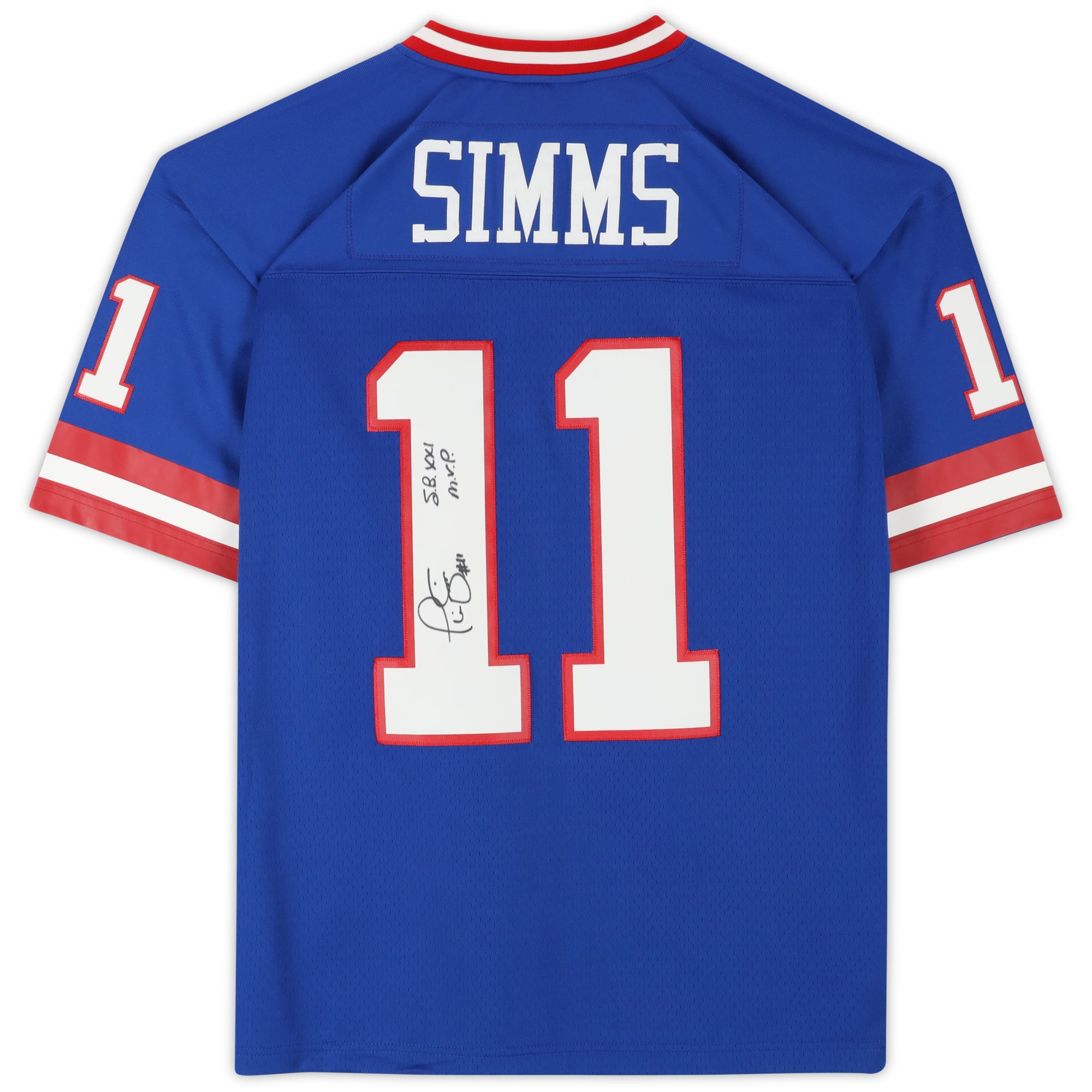 Phil Simms New York Giants Autographed Royal Mitchell & Ness Legacy Jersey with "SB XXI MVP" Inscription