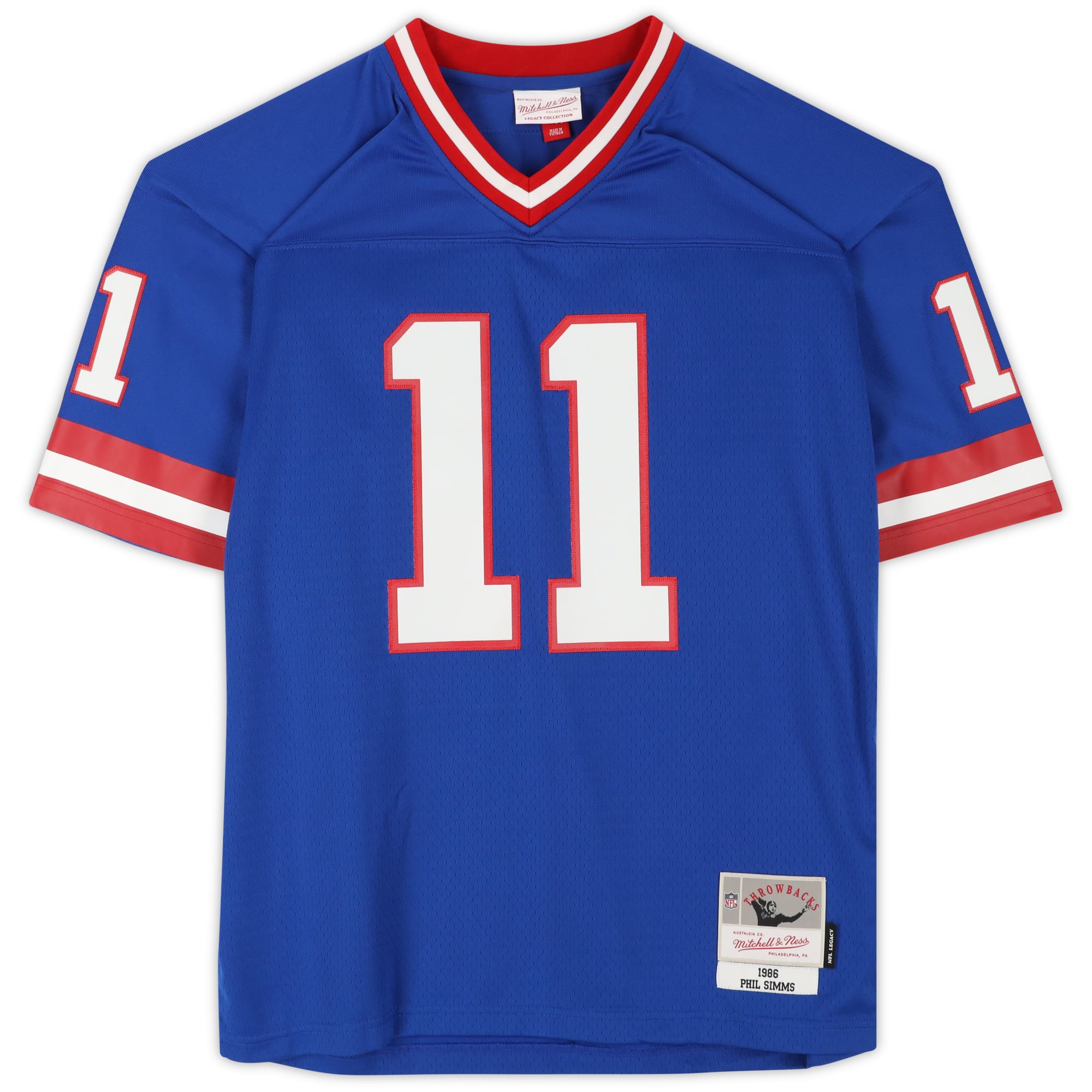 Phil Simms New York Giants Autographed Royal Mitchell & Ness Legacy Jersey with "SB XXI MVP" Inscription