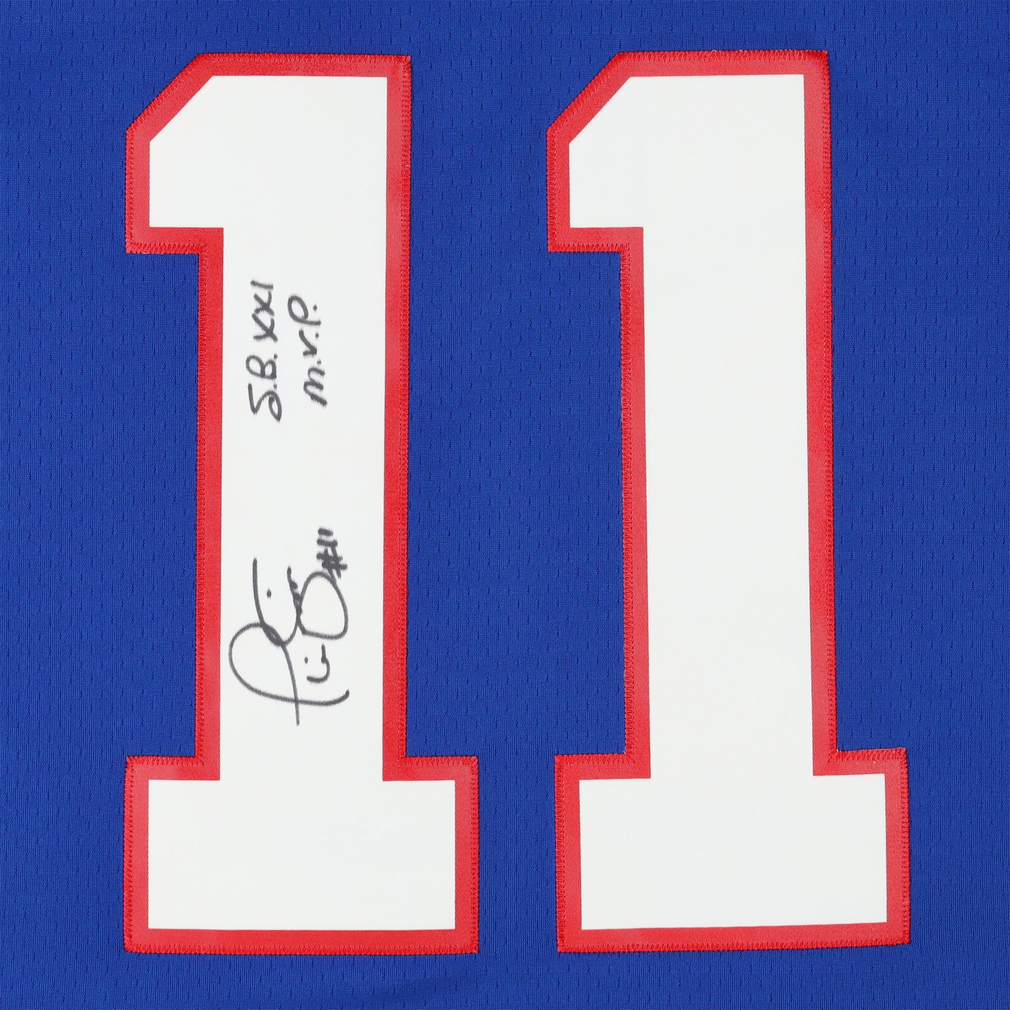Phil Simms New York Giants Autographed Royal Mitchell & Ness Legacy Jersey with "SB XXI MVP" Inscription