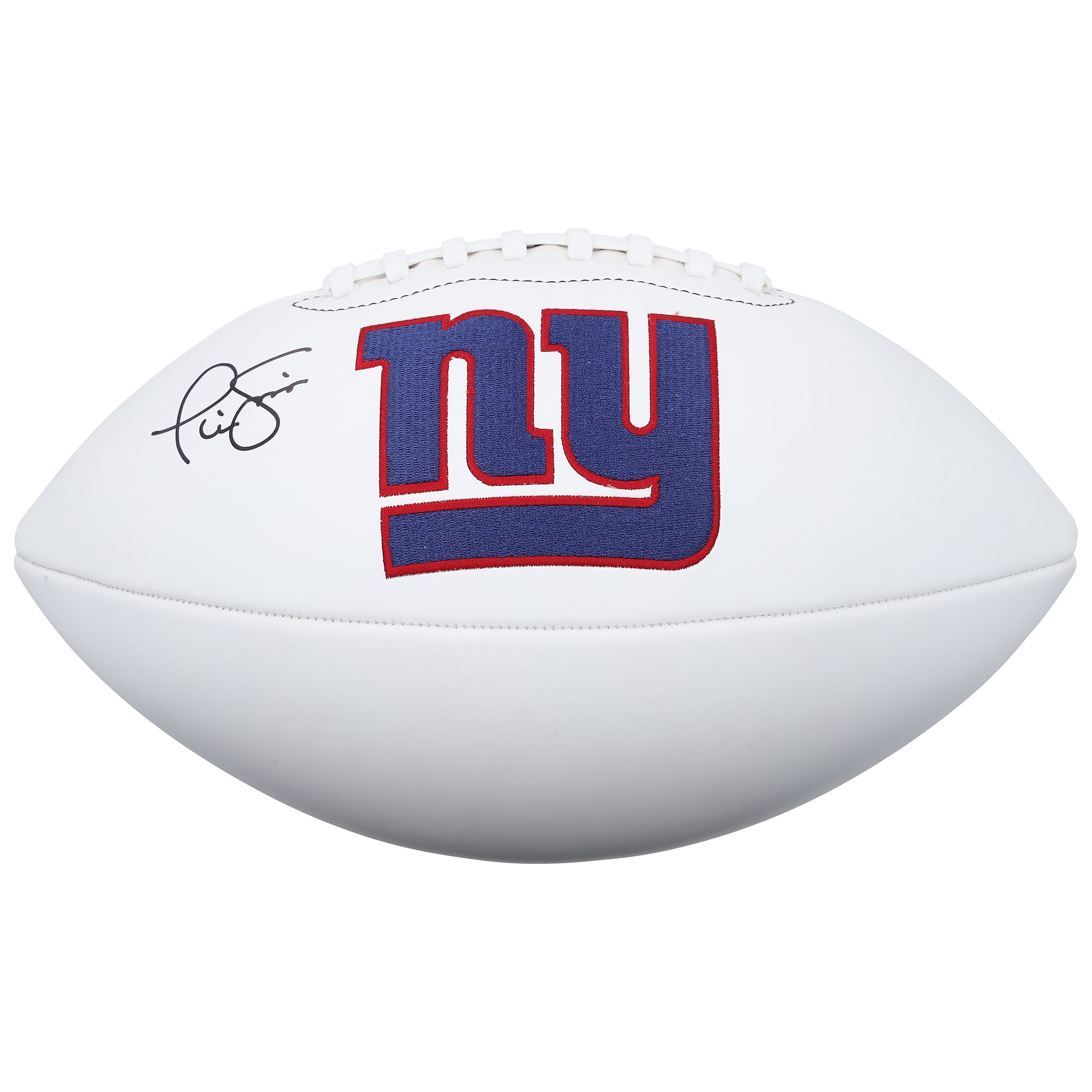Ballon de football américain Wilson White Panel autographié par Phil Simms des Giants de New York