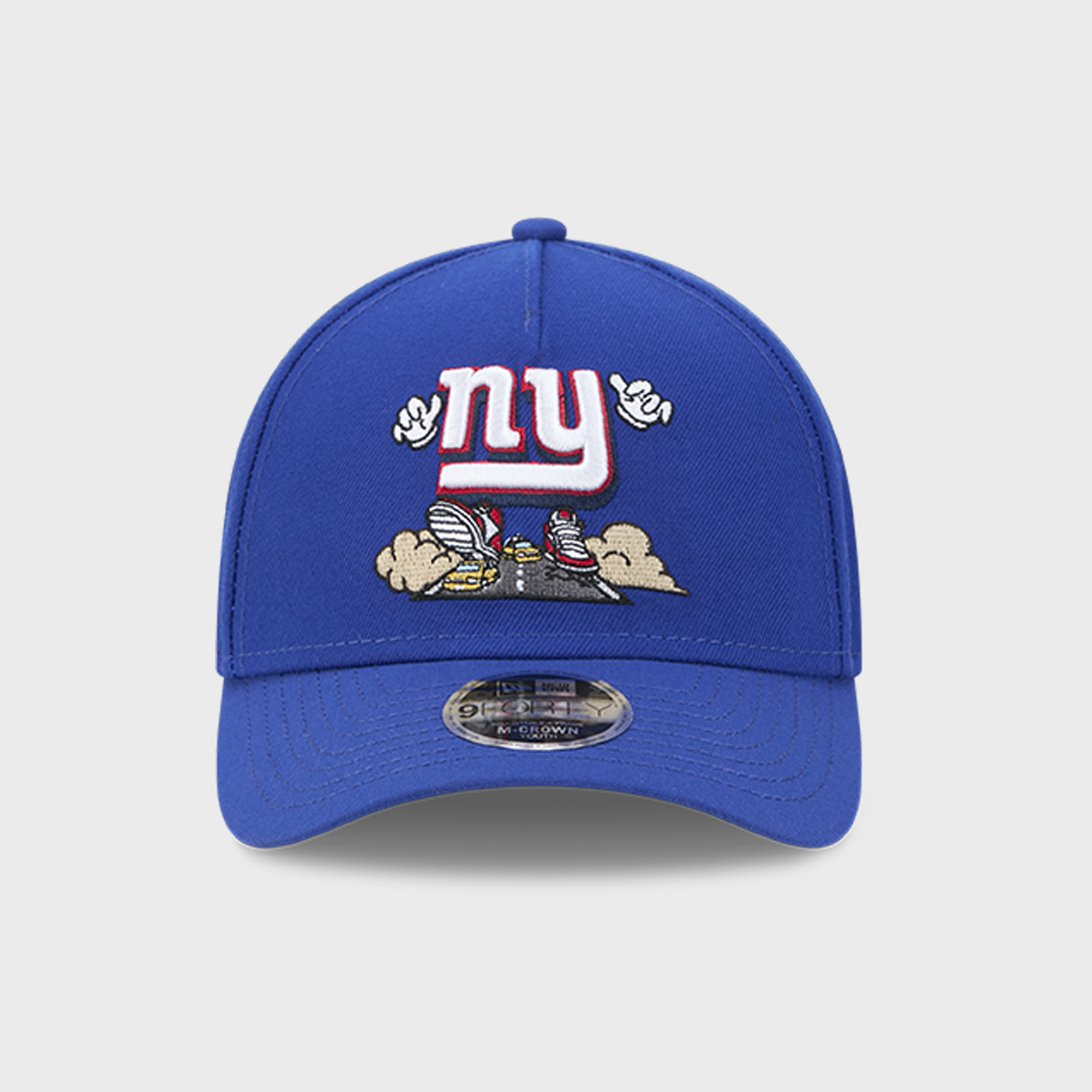 Casquette ajustable New Era Royal New York Giants Cartoon 9FORTY M-Crown A-Frame pour enfants d'âge préscolaire
