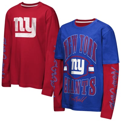  New York Giants Outerstuff Preschool Motion Combo Set  - Royal/Red