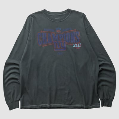 Super Bowl XLII Reebok 2008 Long Sleeve T-shirt - Black - XL by Fanatics Real Vintage