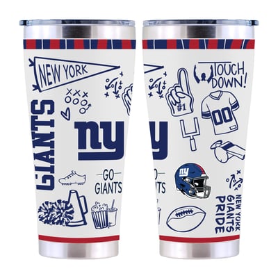 New York Giants The Memory Company 30oz. Sketchpad Stainless Steel Tumbler
