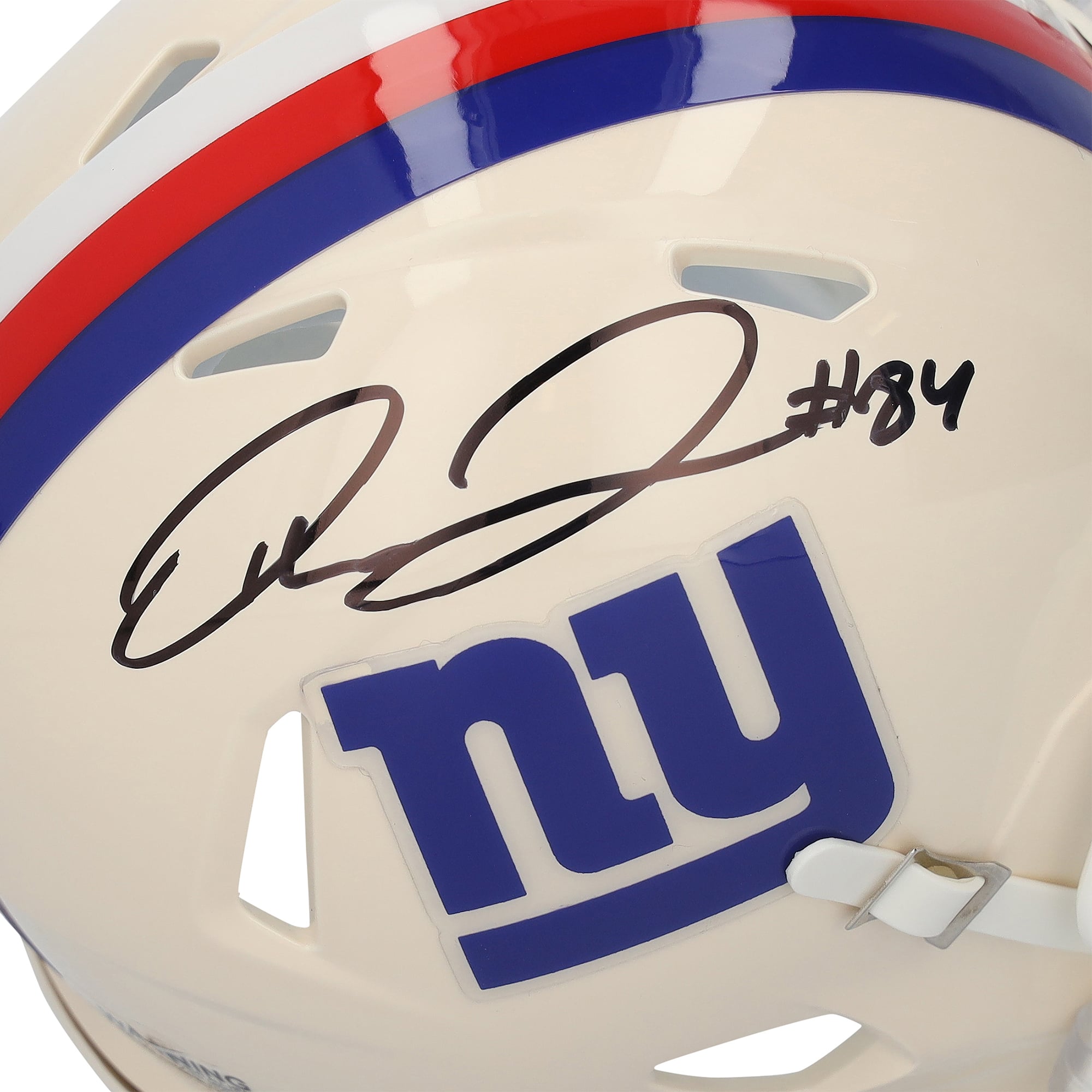 Theo Johnson New York Giants Autographed Riddell Retro Speed Mini Helmet