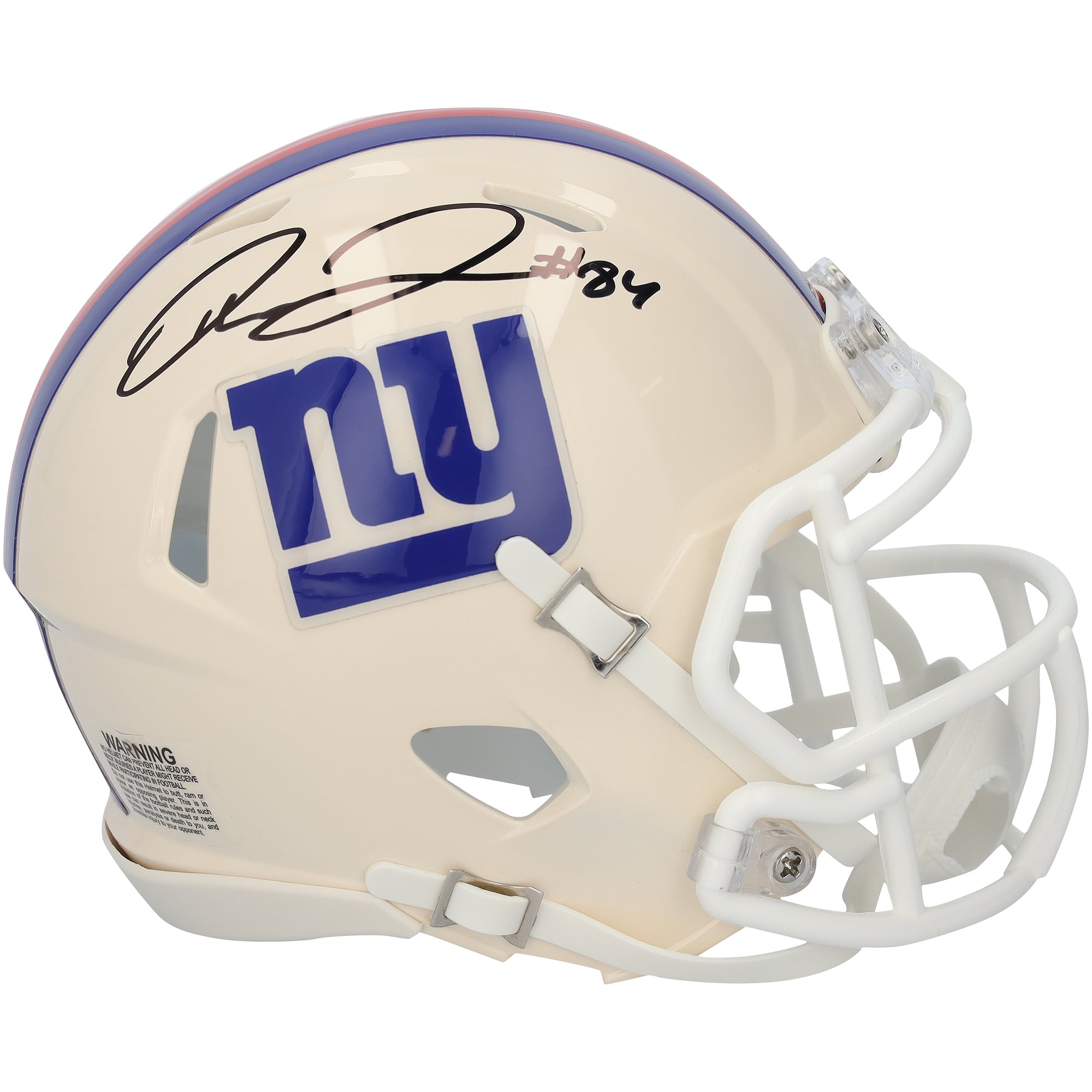 Theo Johnson New York Giants Autographed Riddell Retro Speed Mini Helmet