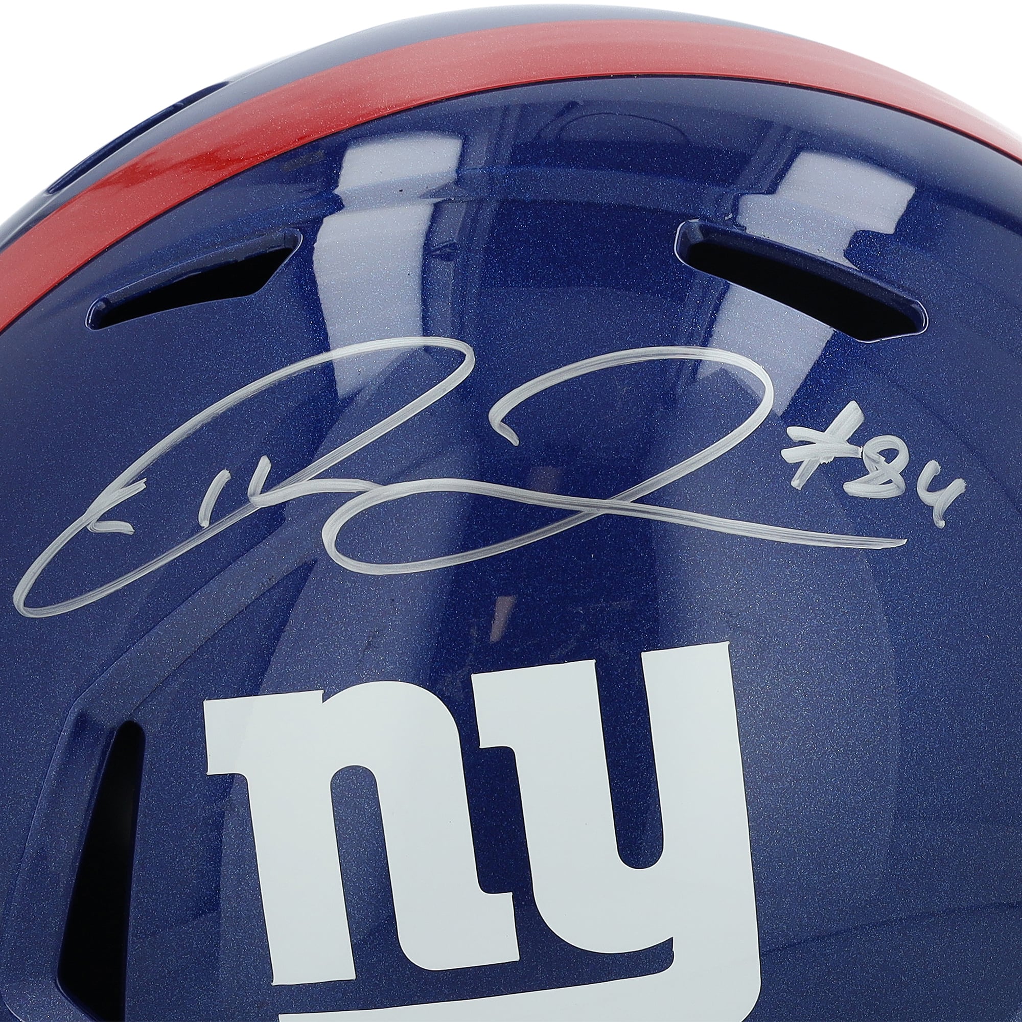 Casque réplique Riddell Speed autographié par Theo Johnson des Giants de New York