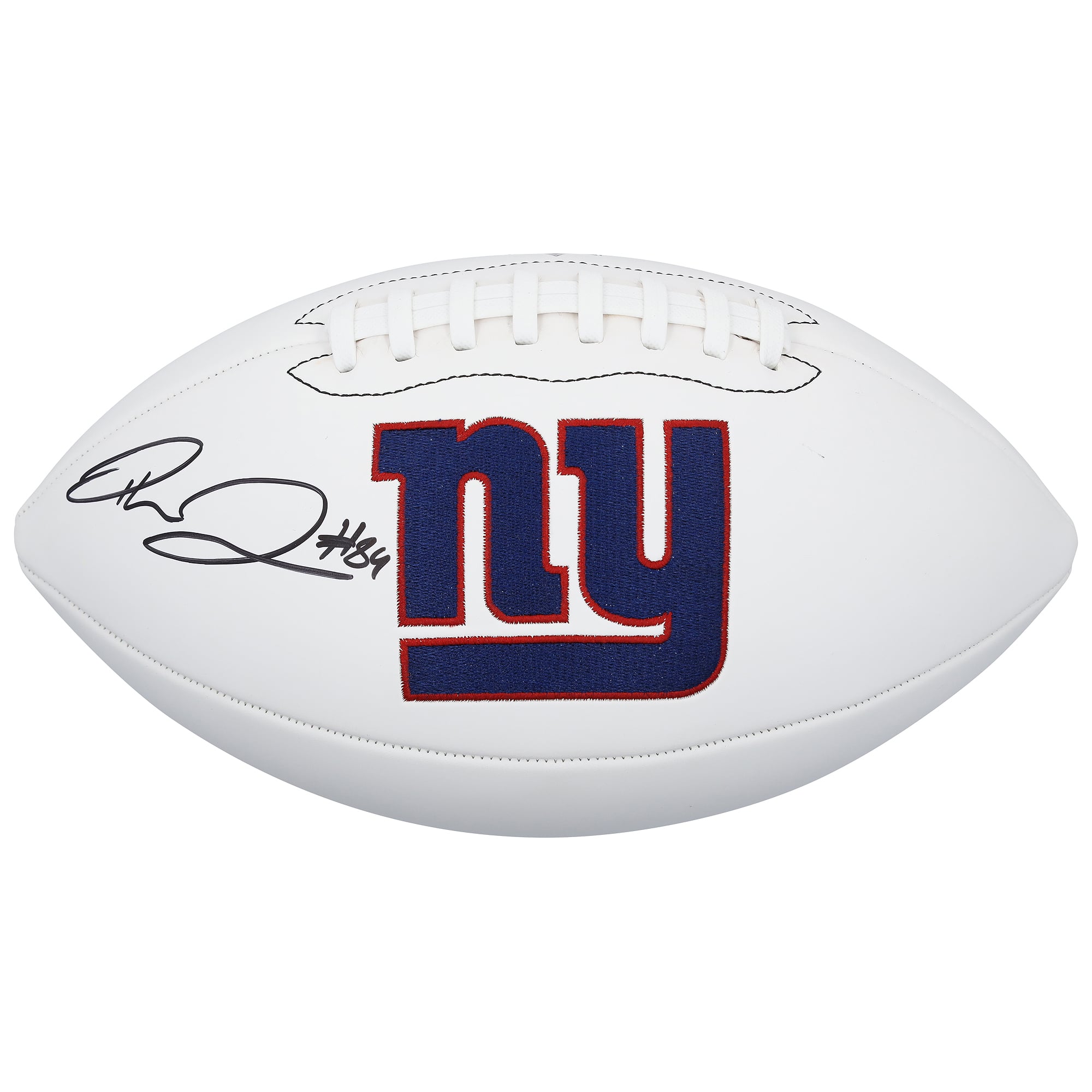Theo Johnson New York Giants Autographed Wilson White Panel Football