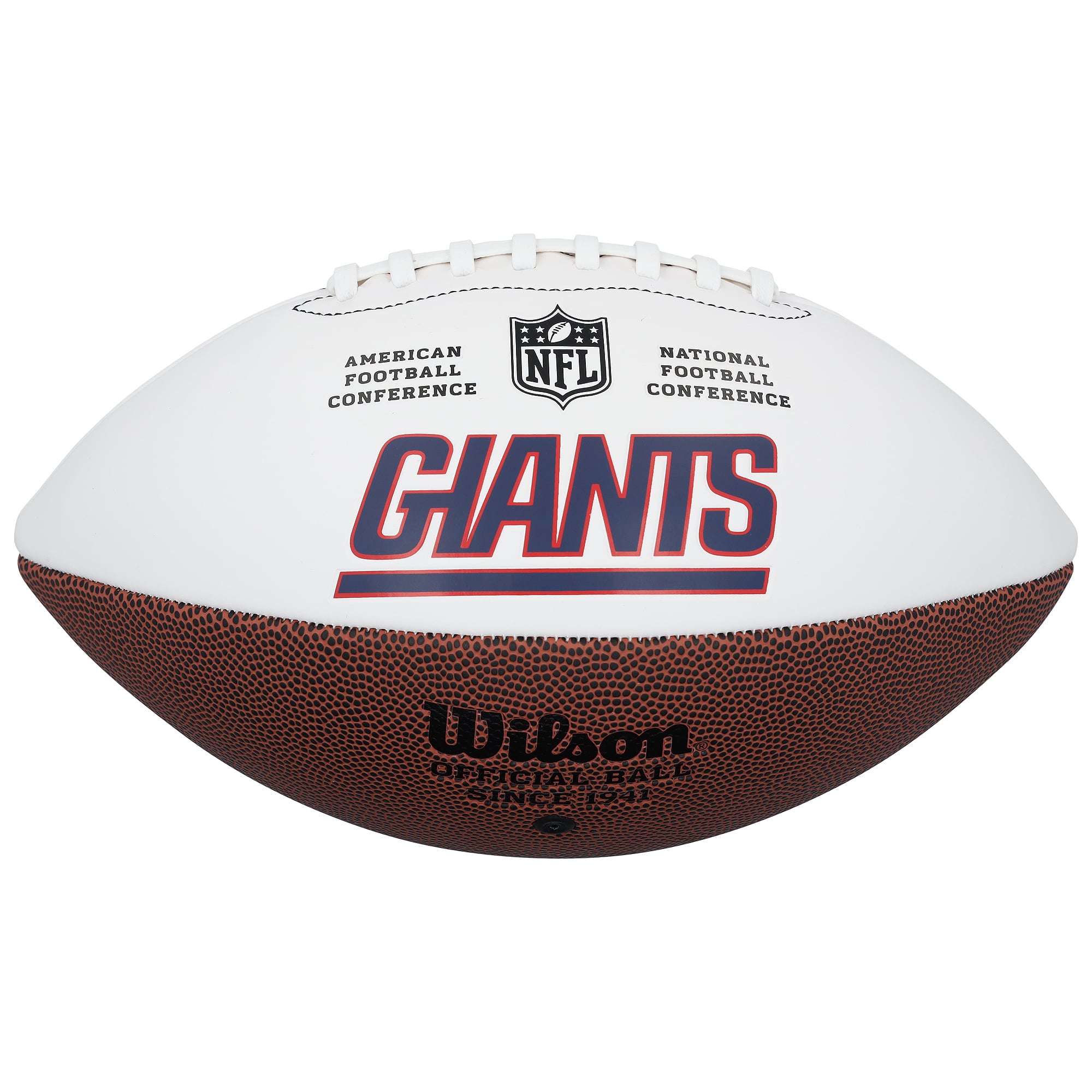 Theo Johnson New York Giants Autographed Wilson White Panel Football