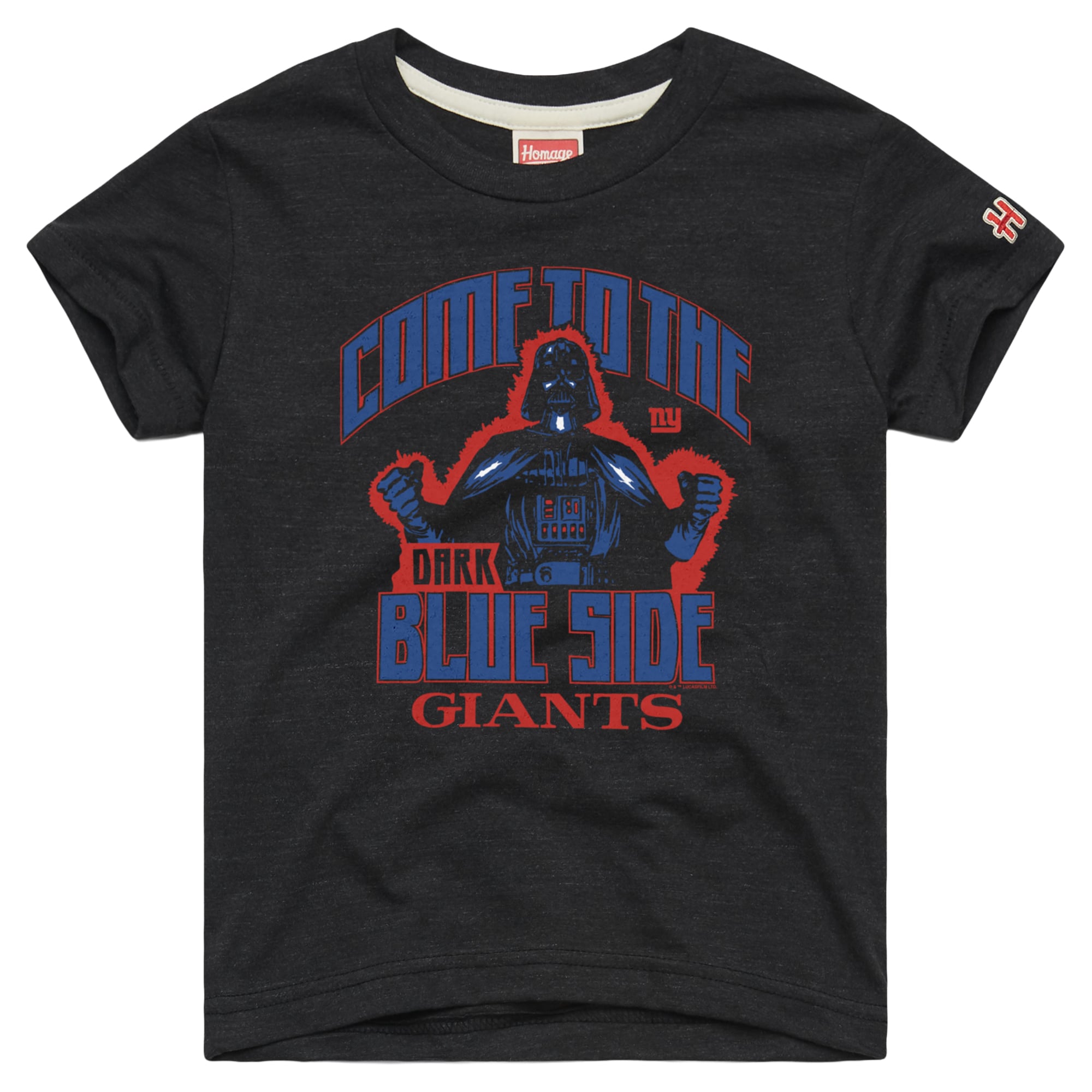 T-shirt pour tout-petit Hommage Charcoal New York Giants NFL x Star Wars Côté Obscur Tri-Blend